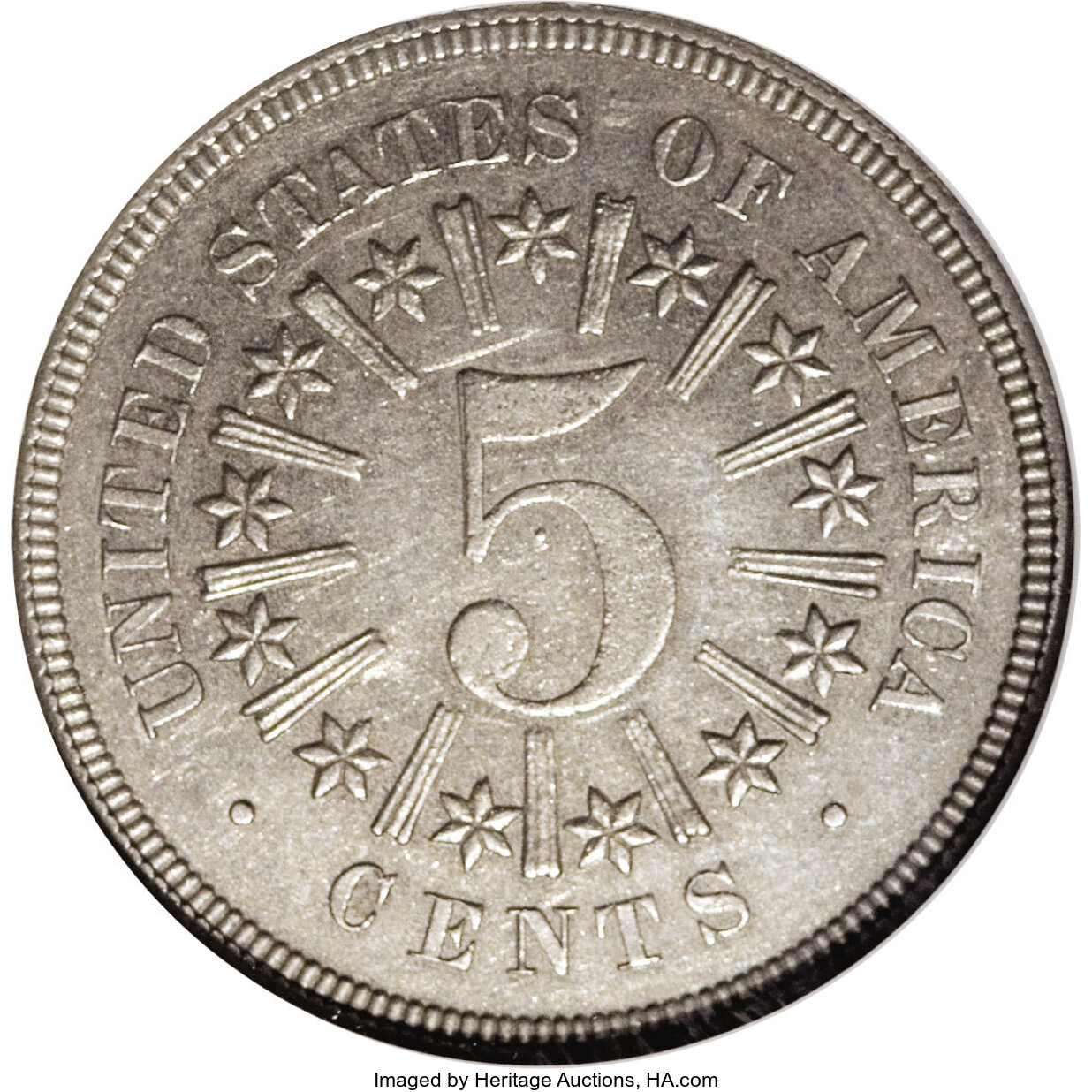 1866 P5c Nickel, J-473 PR DCAM thumbnail 14