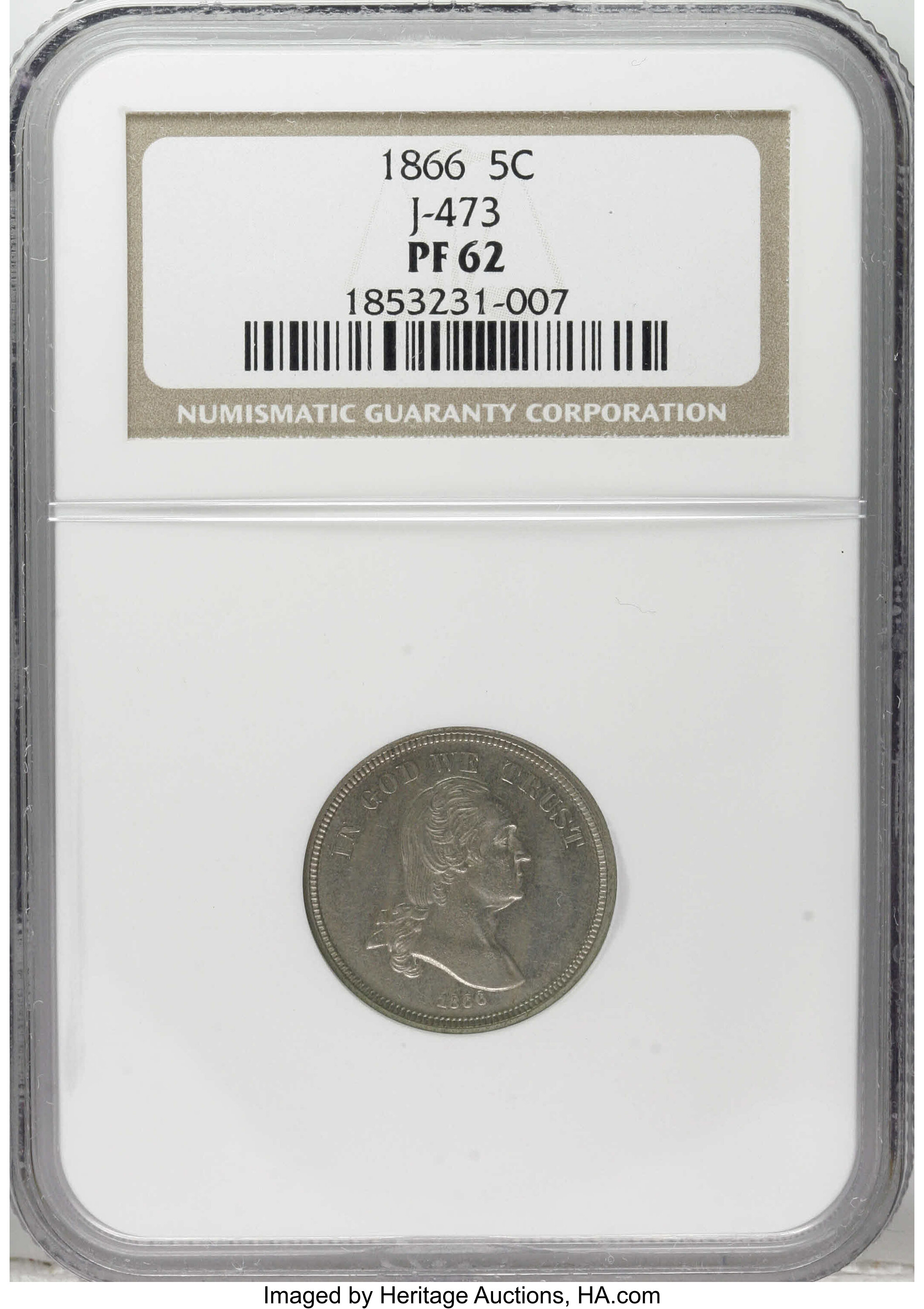 1866 P5c Nickel, J-473 PR DCAM thumbnail 13