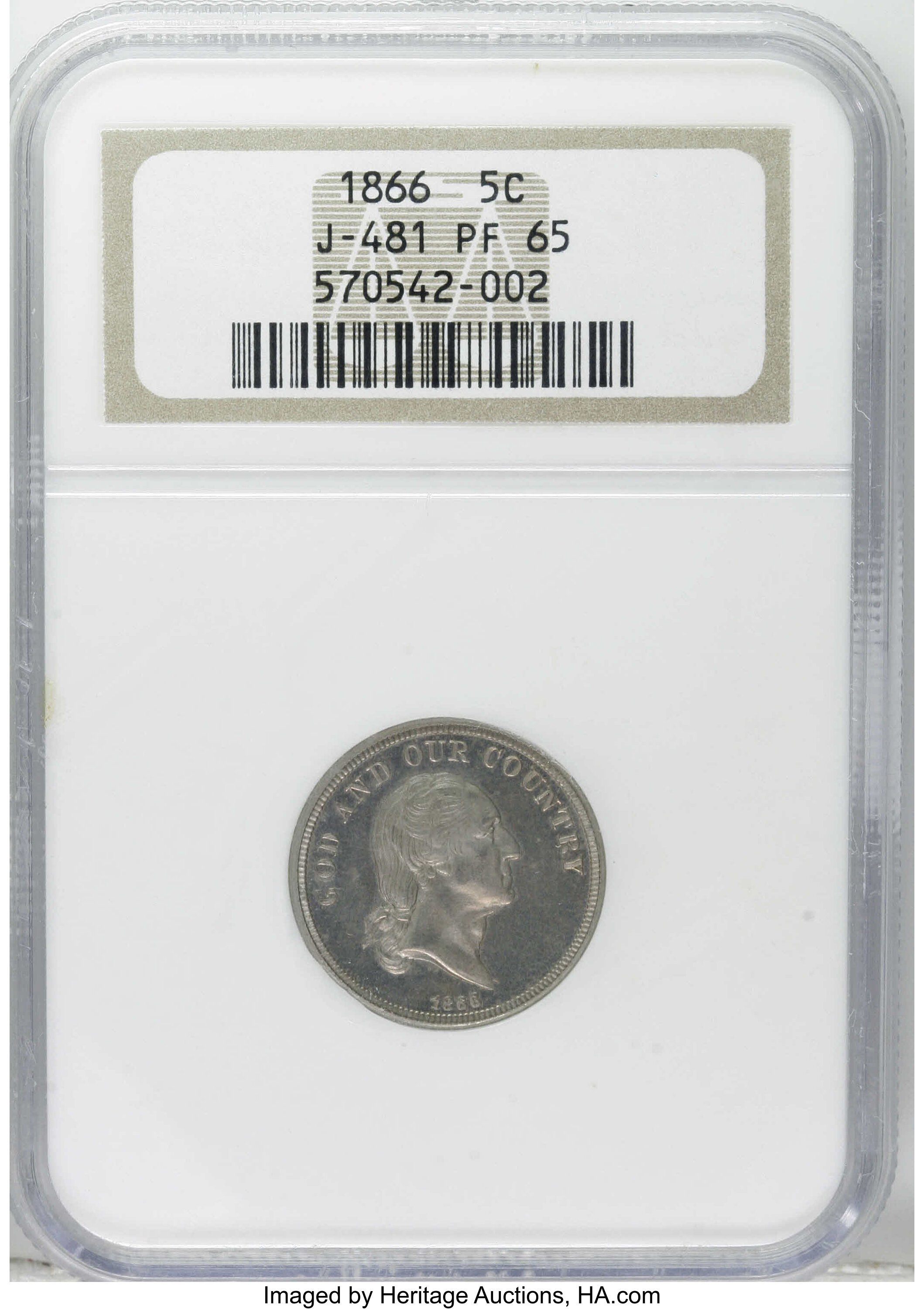 1866 P5c Nickel, J-481 PR thumbnail 7