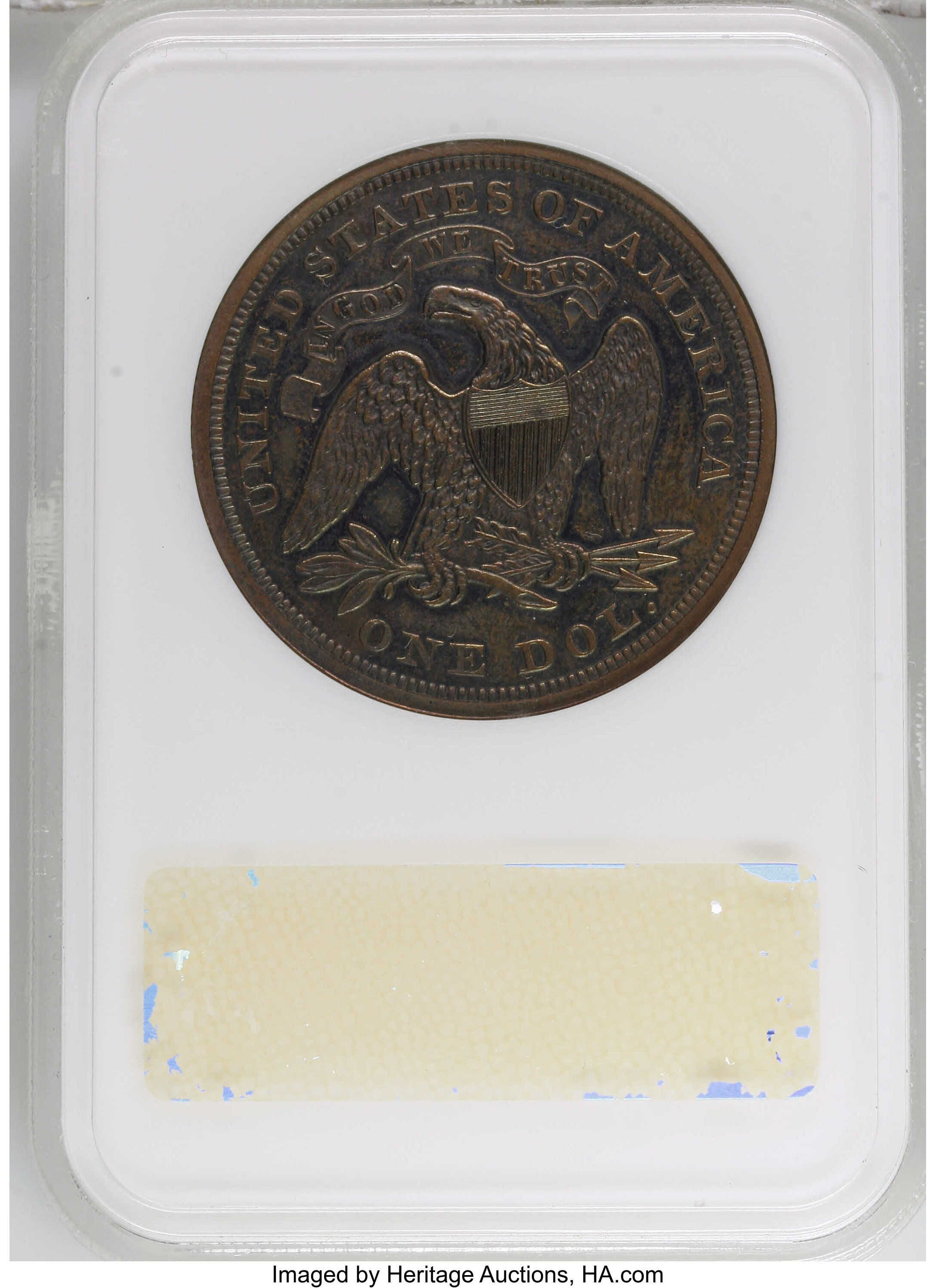 1866 P$1 Copper, J-541 PR RB thumbnail 8