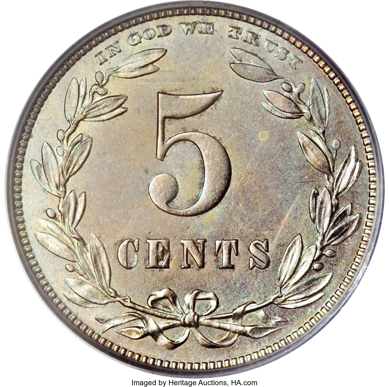 1867 P5c Nickel, J-566 MS thumbnail 4