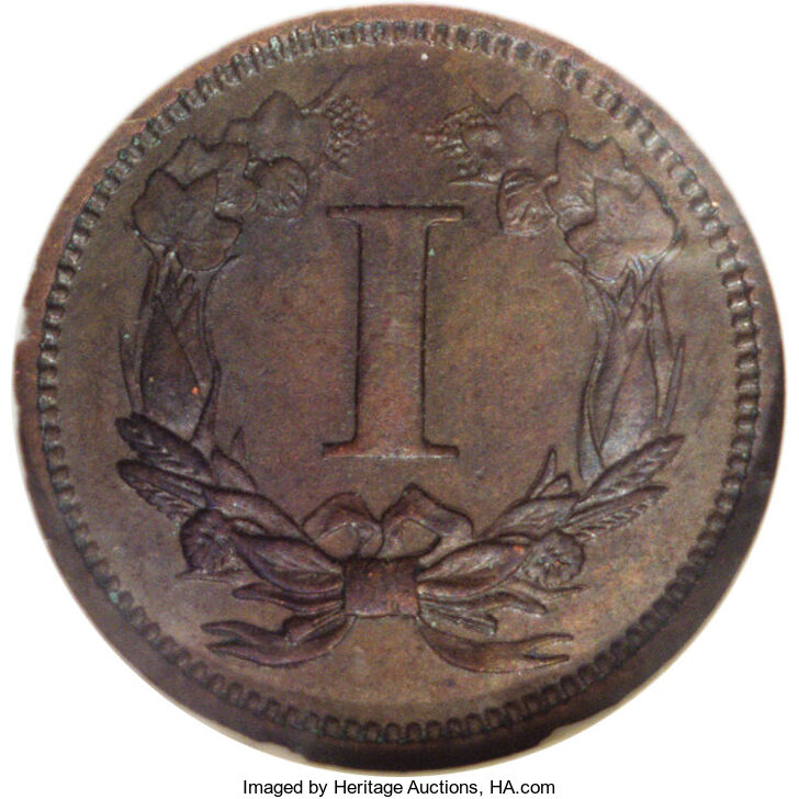 1868 P1c Copper, J-606 PR BN thumbnail 7