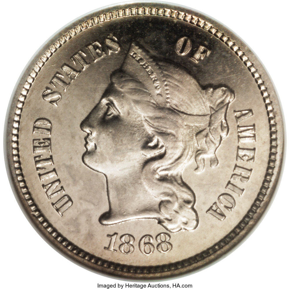 1868 P3cN Nickel, J-618 PR DCAM PR66 DCAM CAC thumbnail 21