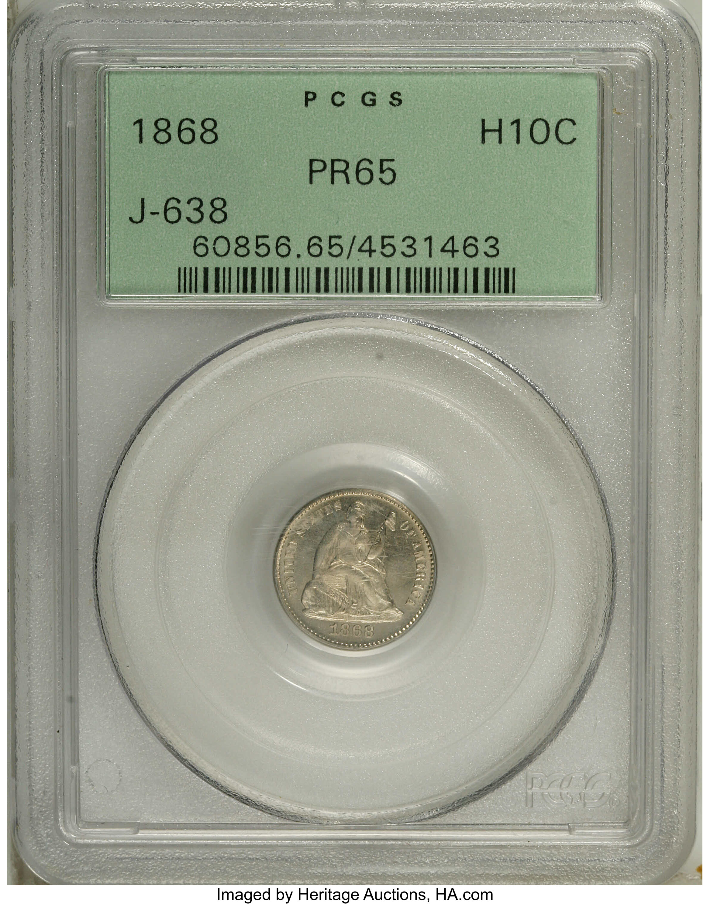 1868 PH10c Nickel, J-638 PR CAM thumbnail 11