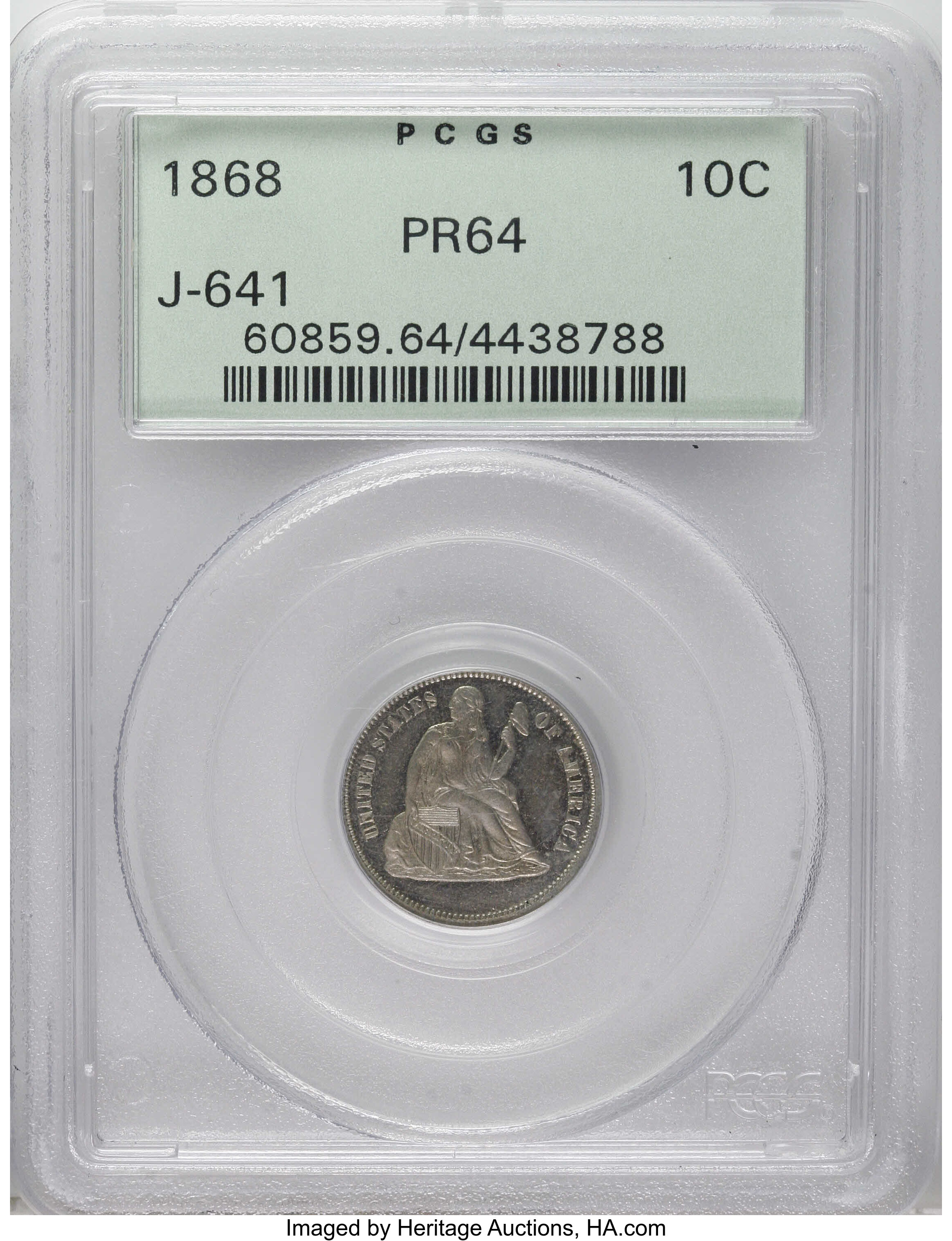1868 P10c Nickel, J-641 PR thumbnail 7
