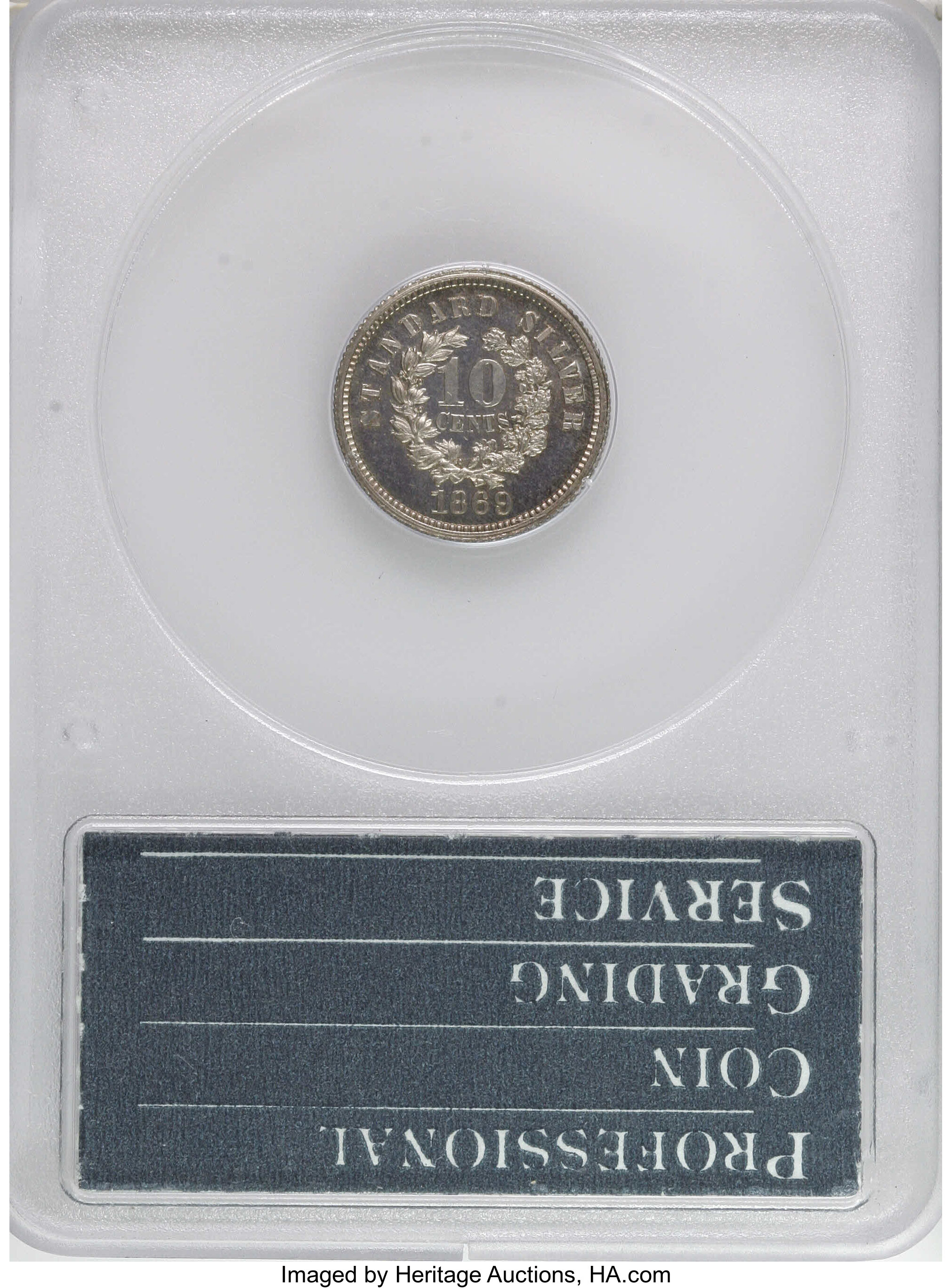 1869 P10c Silver, J-696 PR66 CAC thumbnail 24