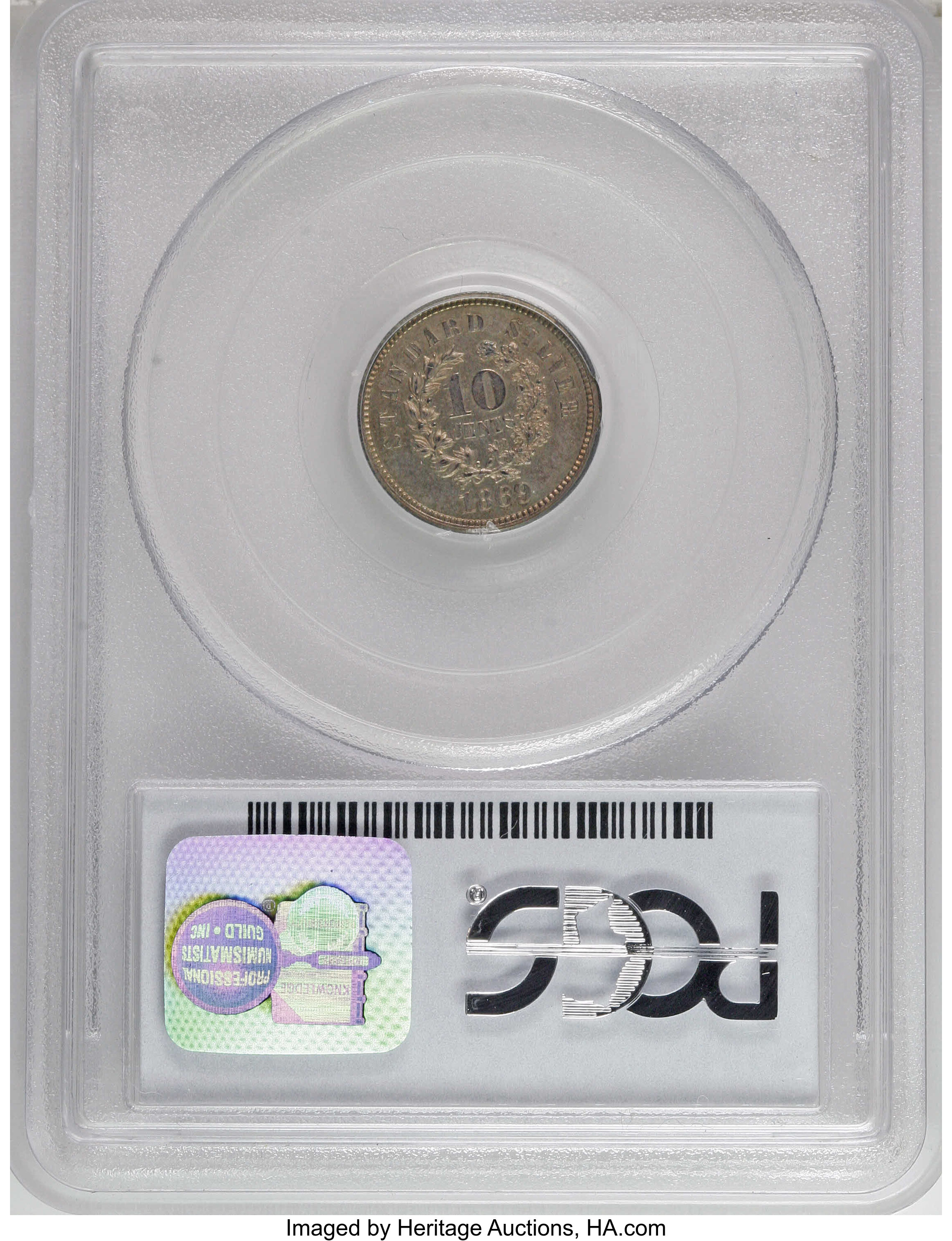 1869 P10c Silver, J-703 PR thumbnail 13