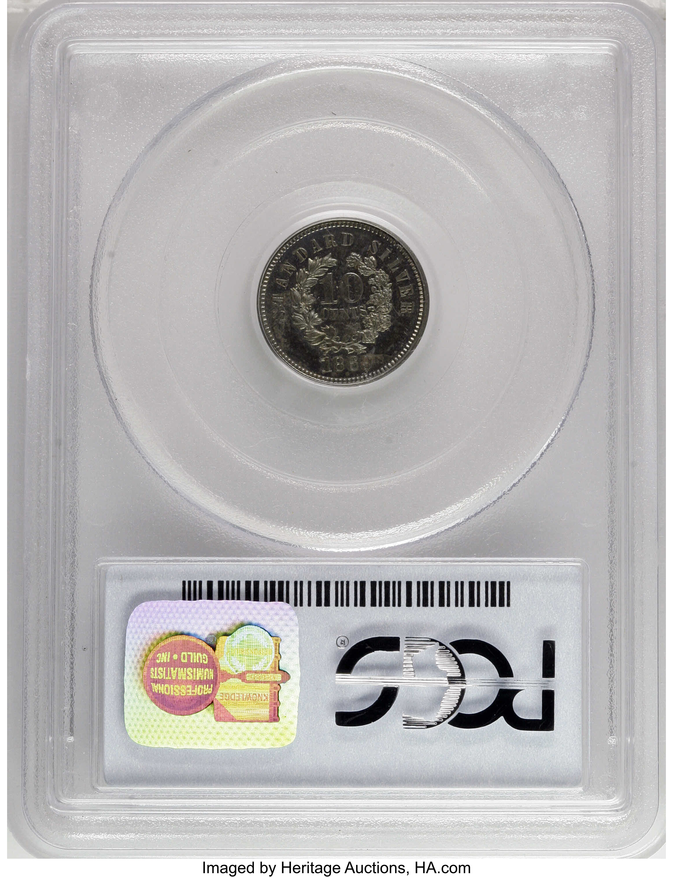 1869 P10c Silver, J-709 PR CAM thumbnail 13