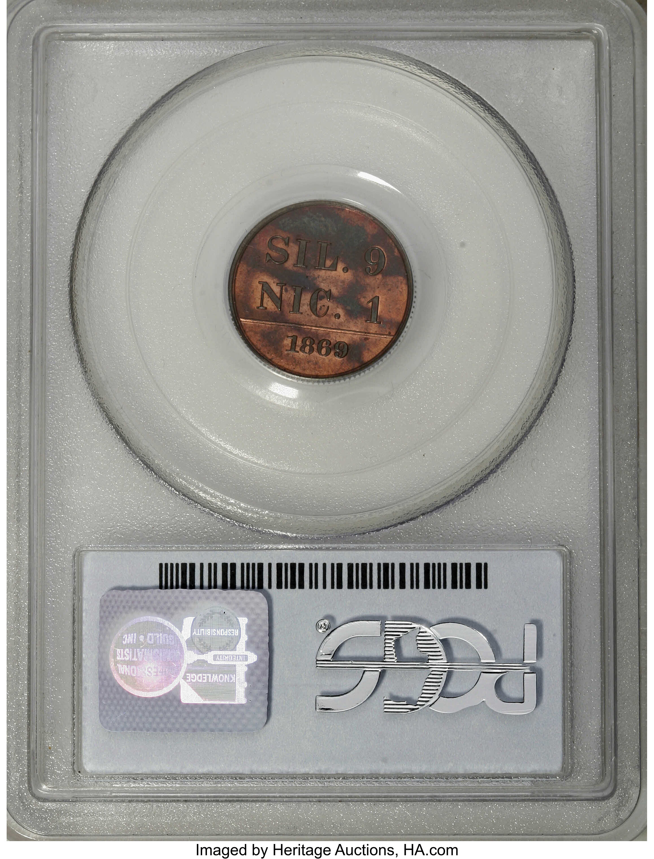 1869 P10c Copper, J-715 PR RB thumbnail 2