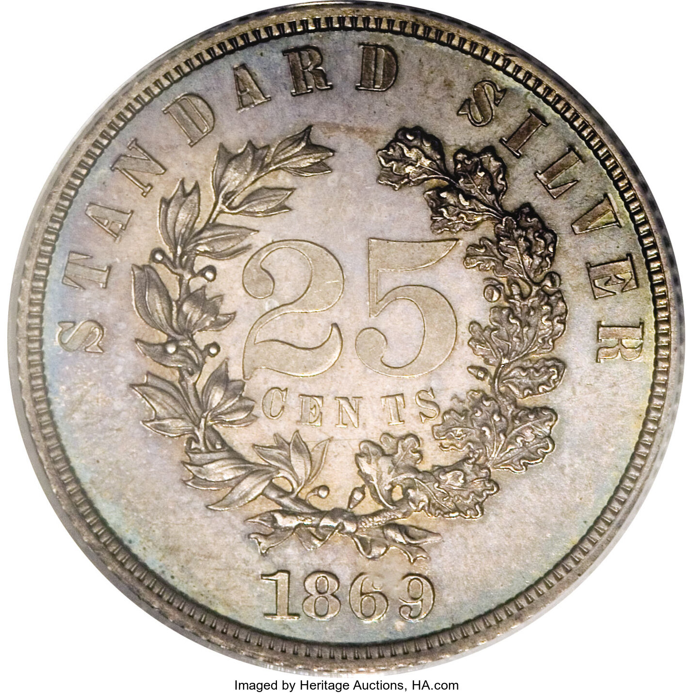 1869 P25c Silver, J-721 PR thumbnail 17