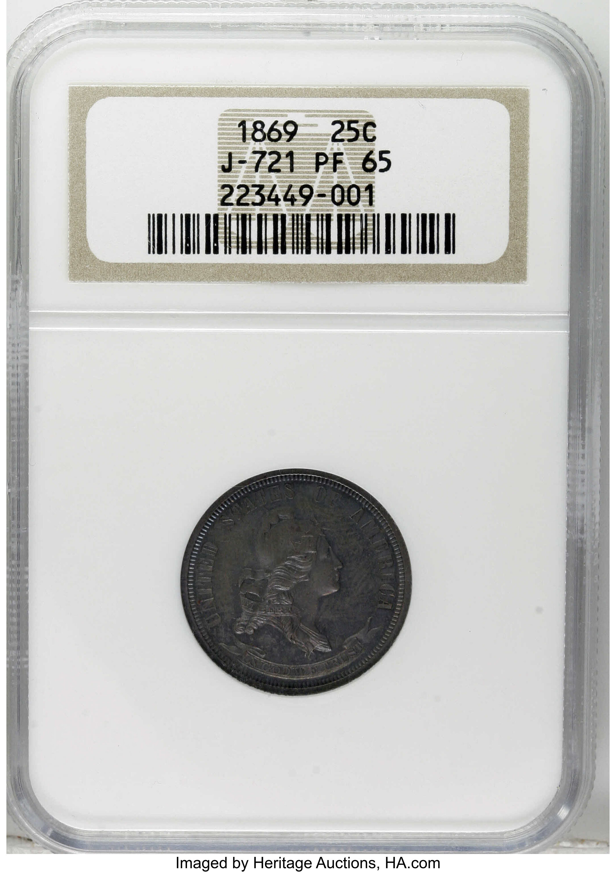1869 P25c Silver, J-721 PR thumbnail 20