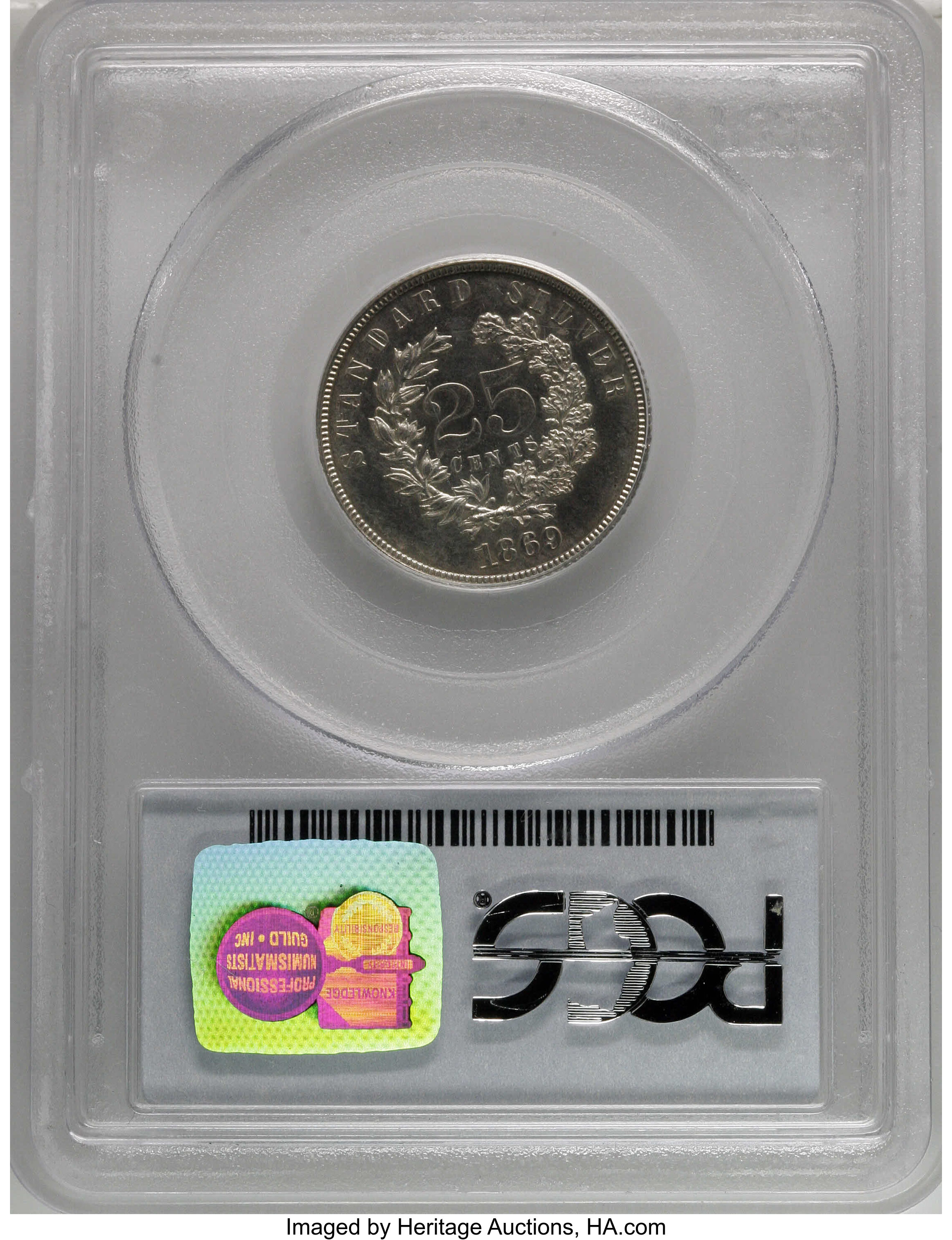1869 P25c Silver, J-727 PR thumbnail 19