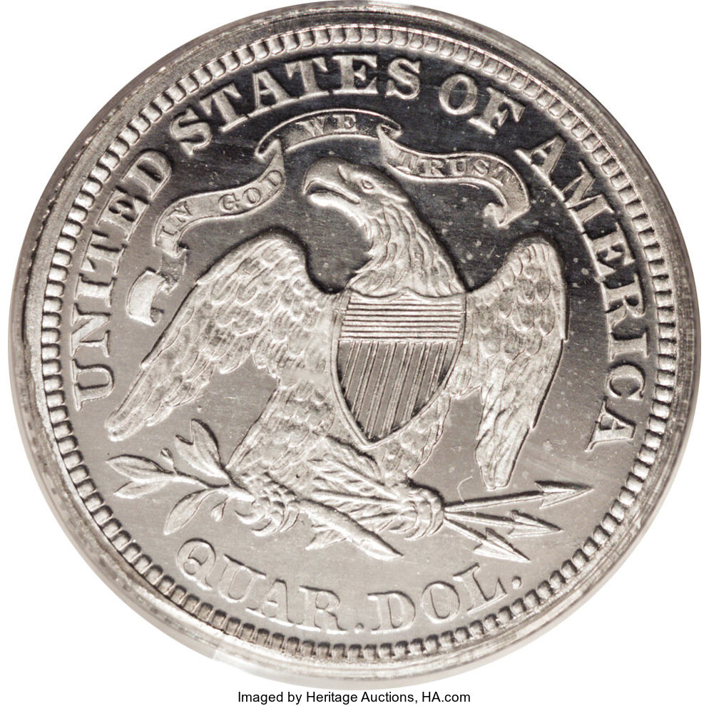 1869 P25c Aluminum, J-740 PR thumbnail 3