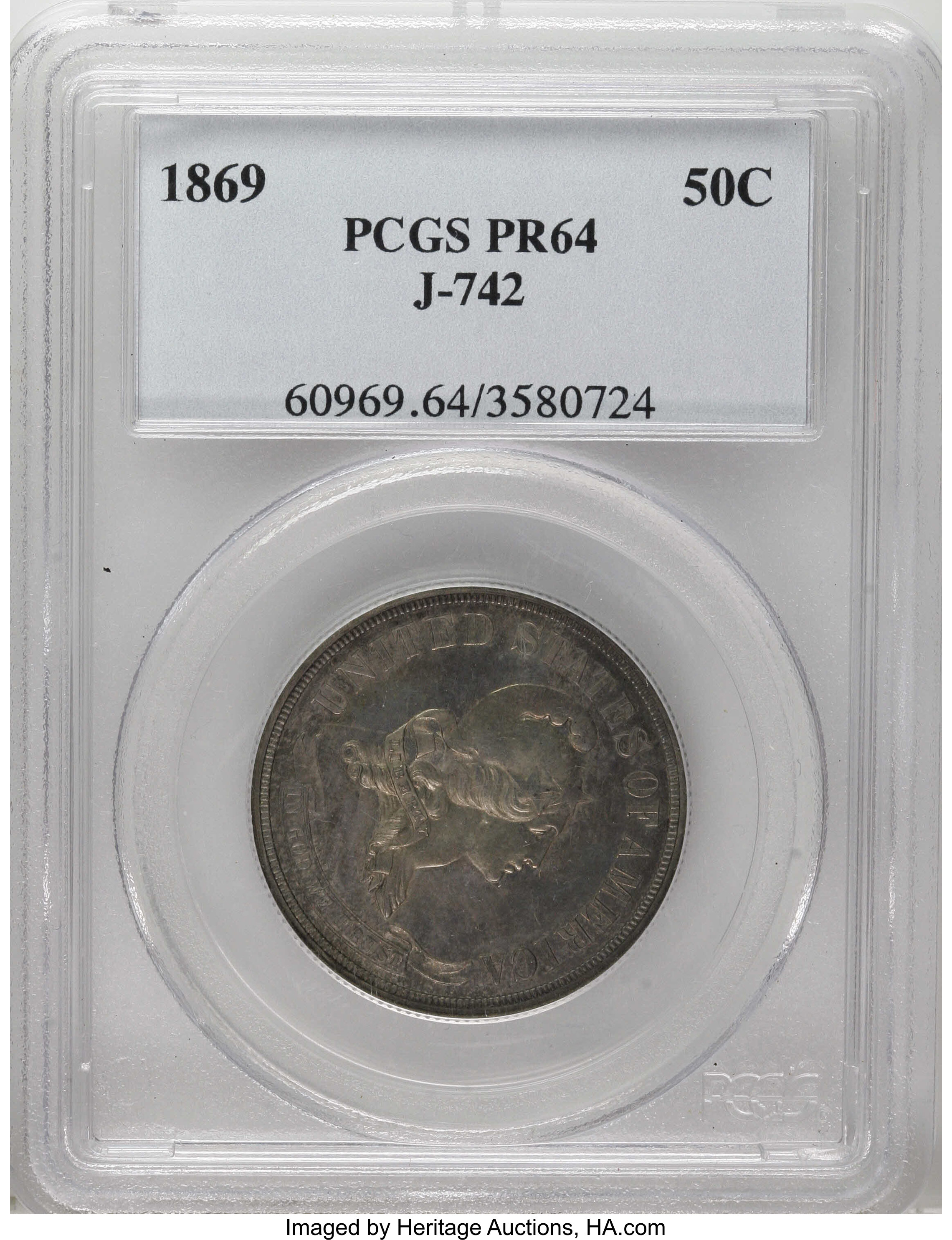 1869 P50c Silver, J-742 PR thumbnail 18