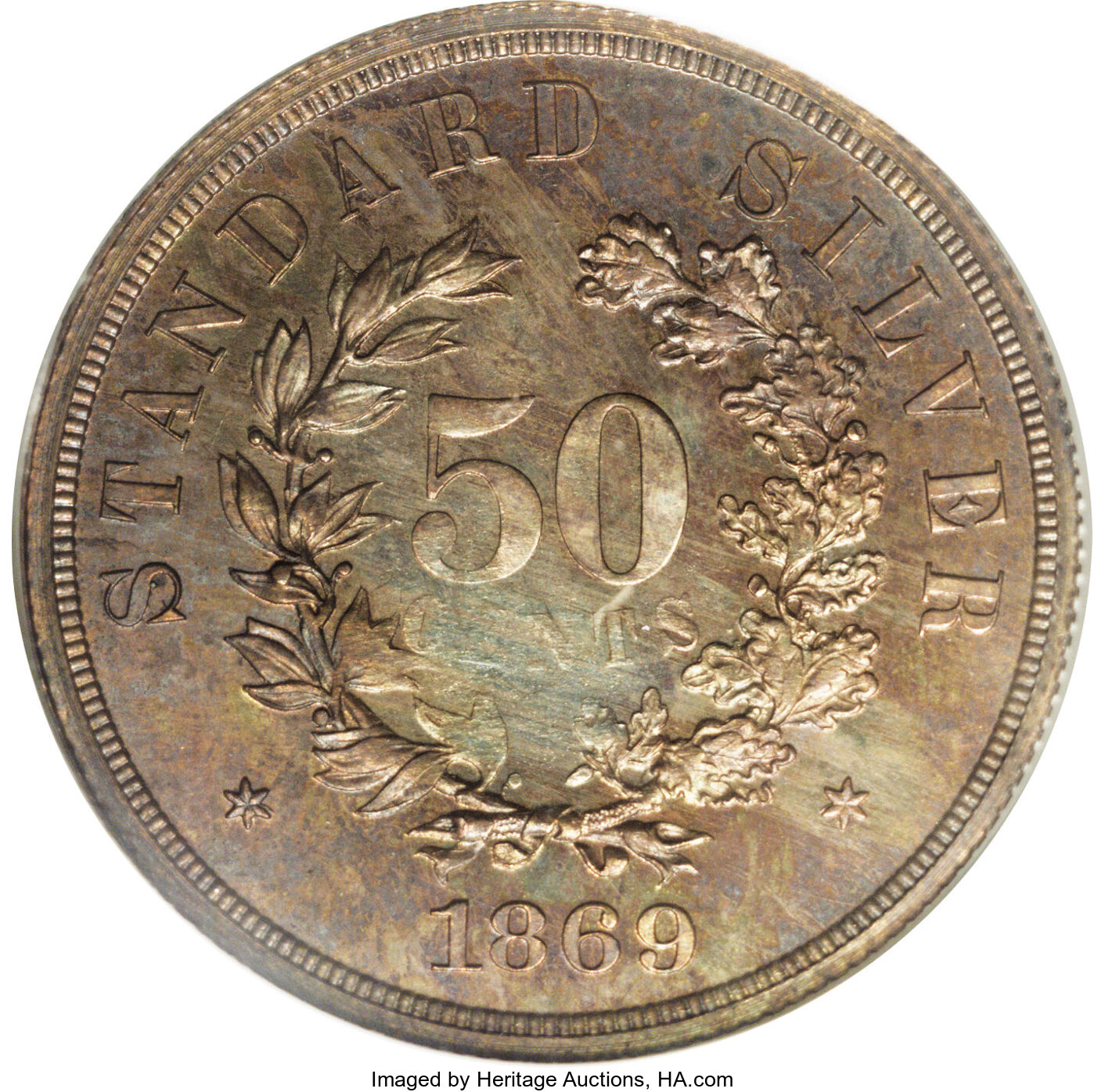 1869 P50c Copper, J-744 PR BN thumbnail 7