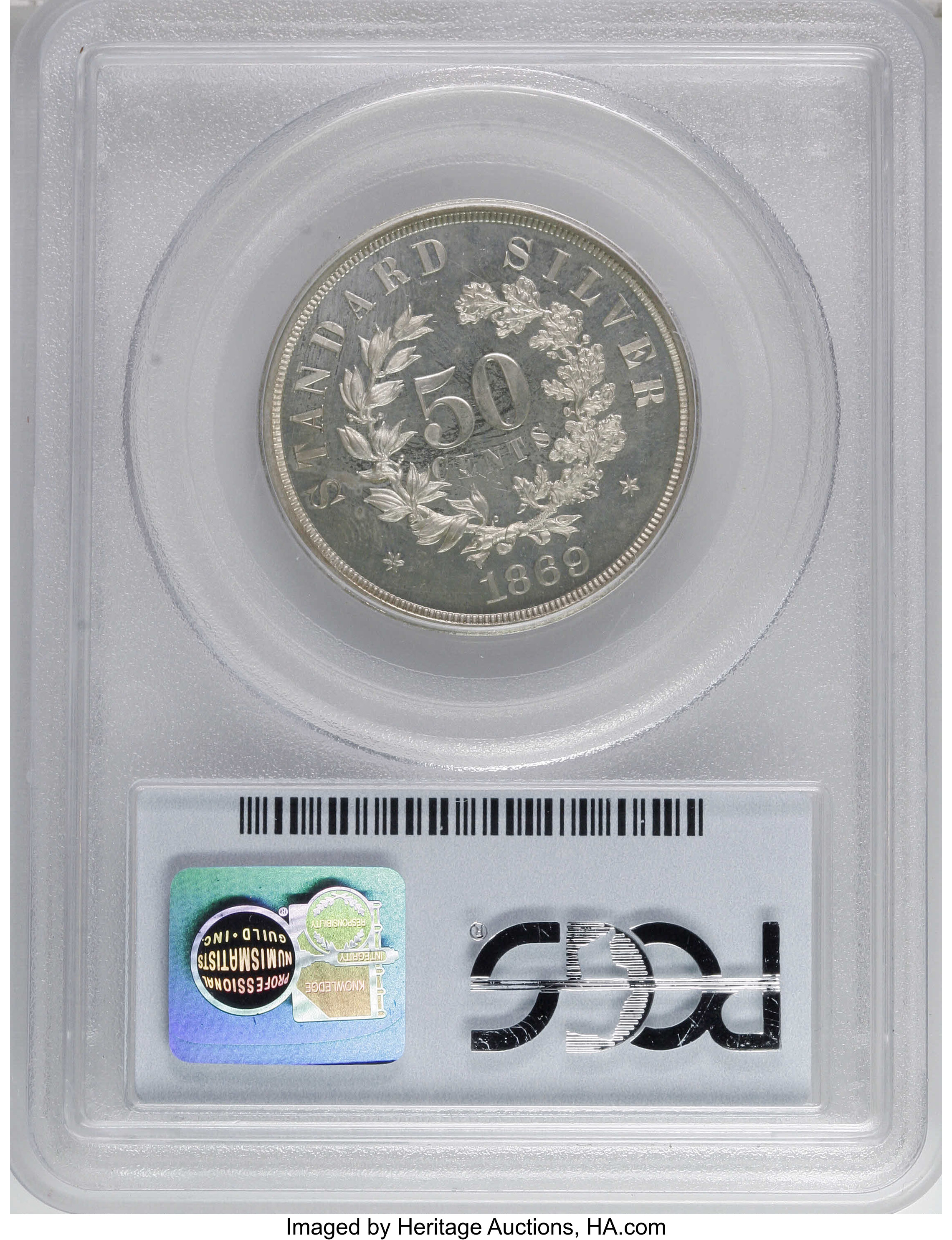 1869 P50c Silver, J-749 PR thumbnail 9