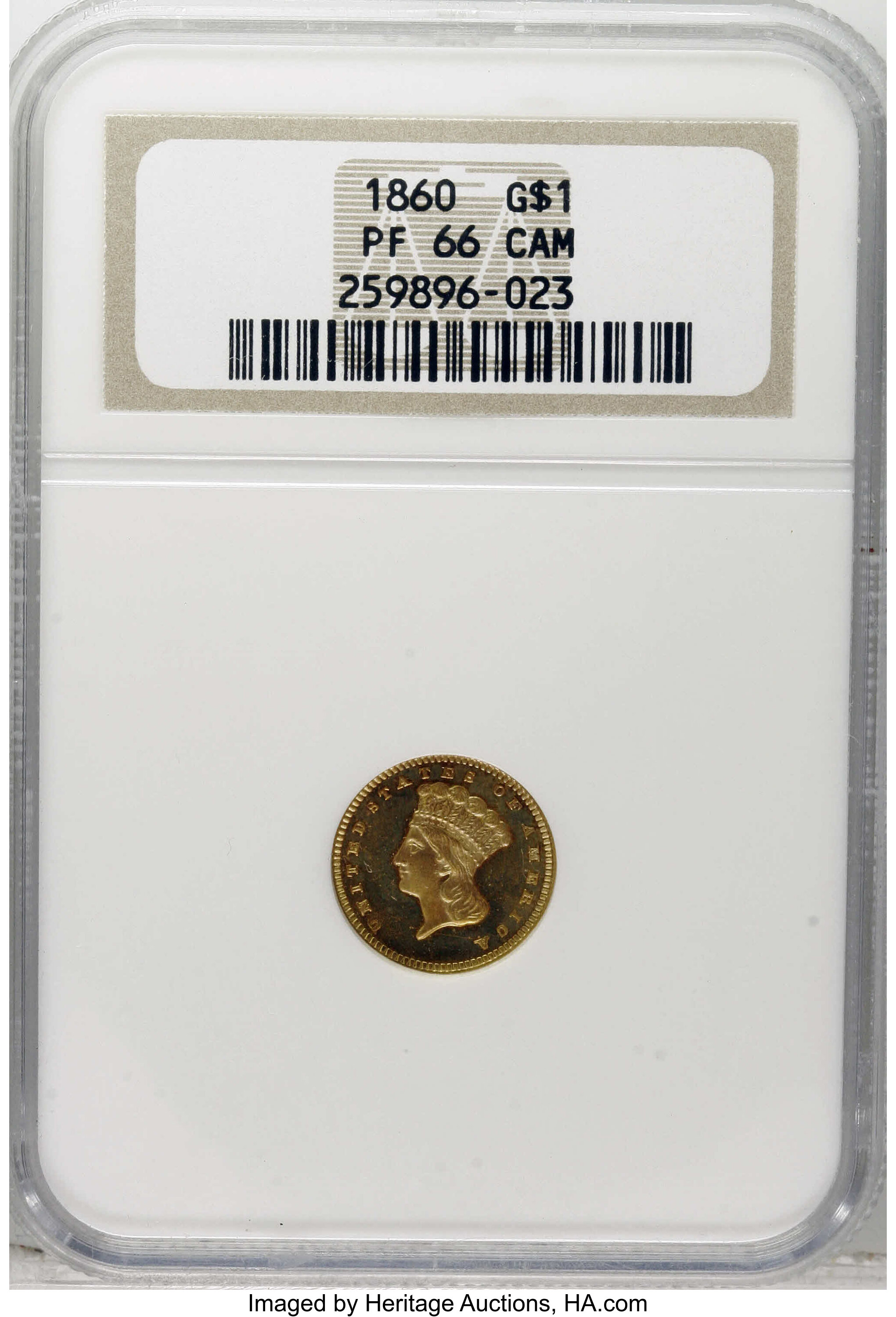 1860 G$1 PR CAM PR66 CAM thumbnail 16