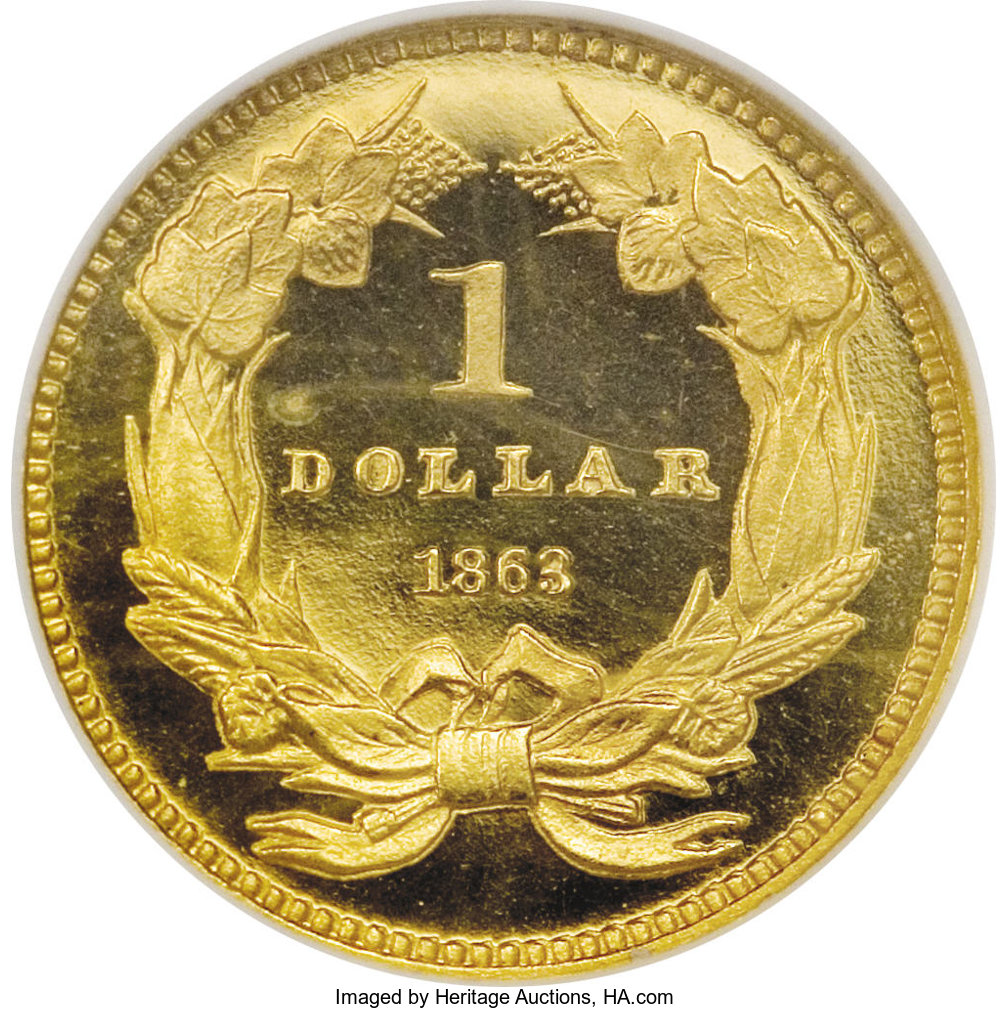 1863 G$1 PR CAM PR62 CAM CAC thumbnail 9