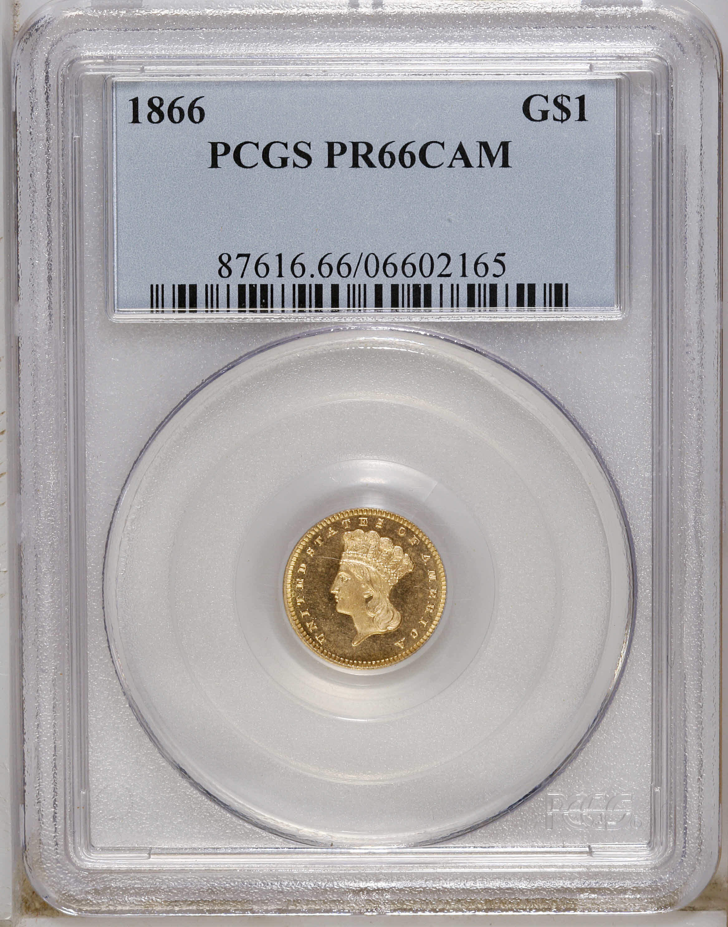 1866 G$1 PR CAM PR66 CAM thumbnail 8