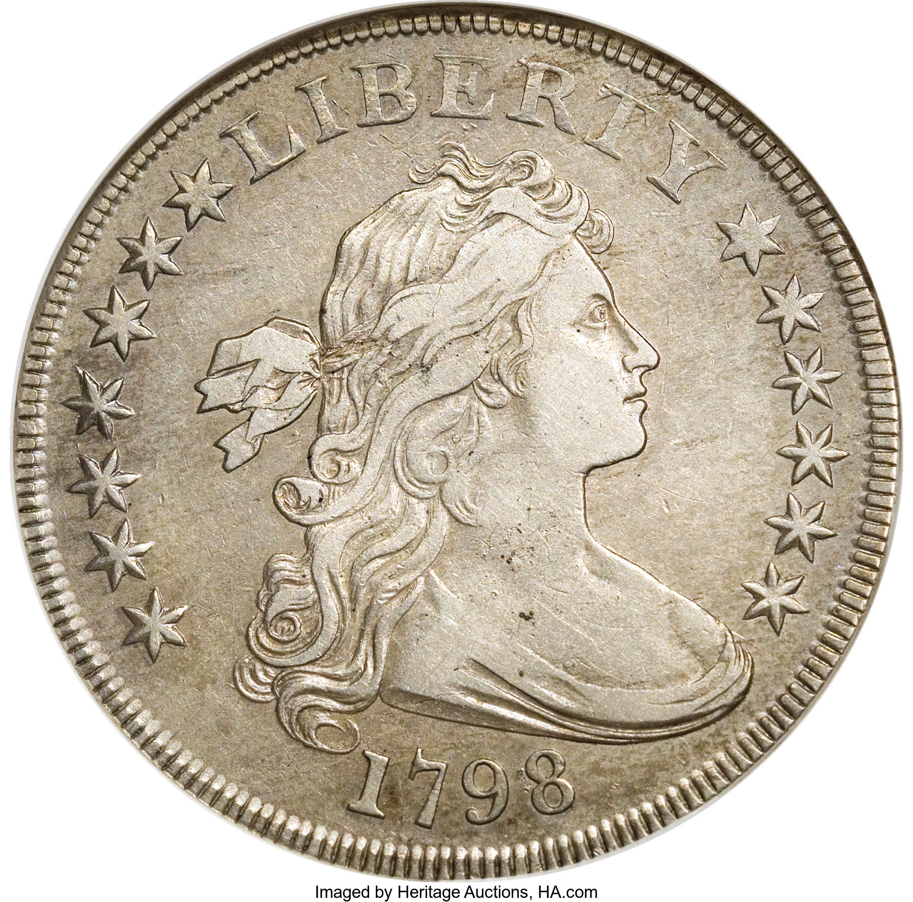 1798 $1  Large Eagle, 5 Vertical Lines MS thumbnail 20