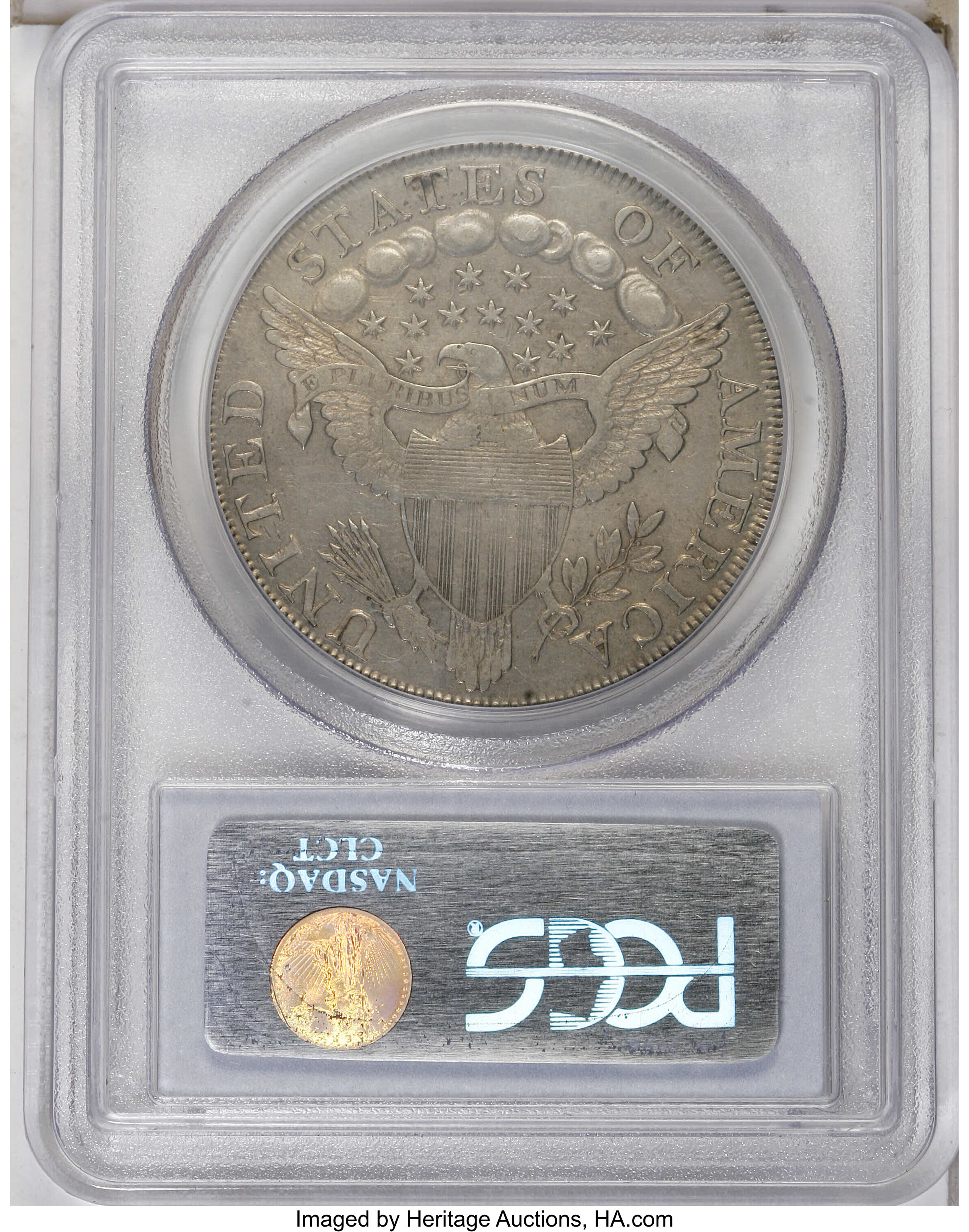 1798 $1  Large Eagle, Knob 9 F12 CAC thumbnail 21