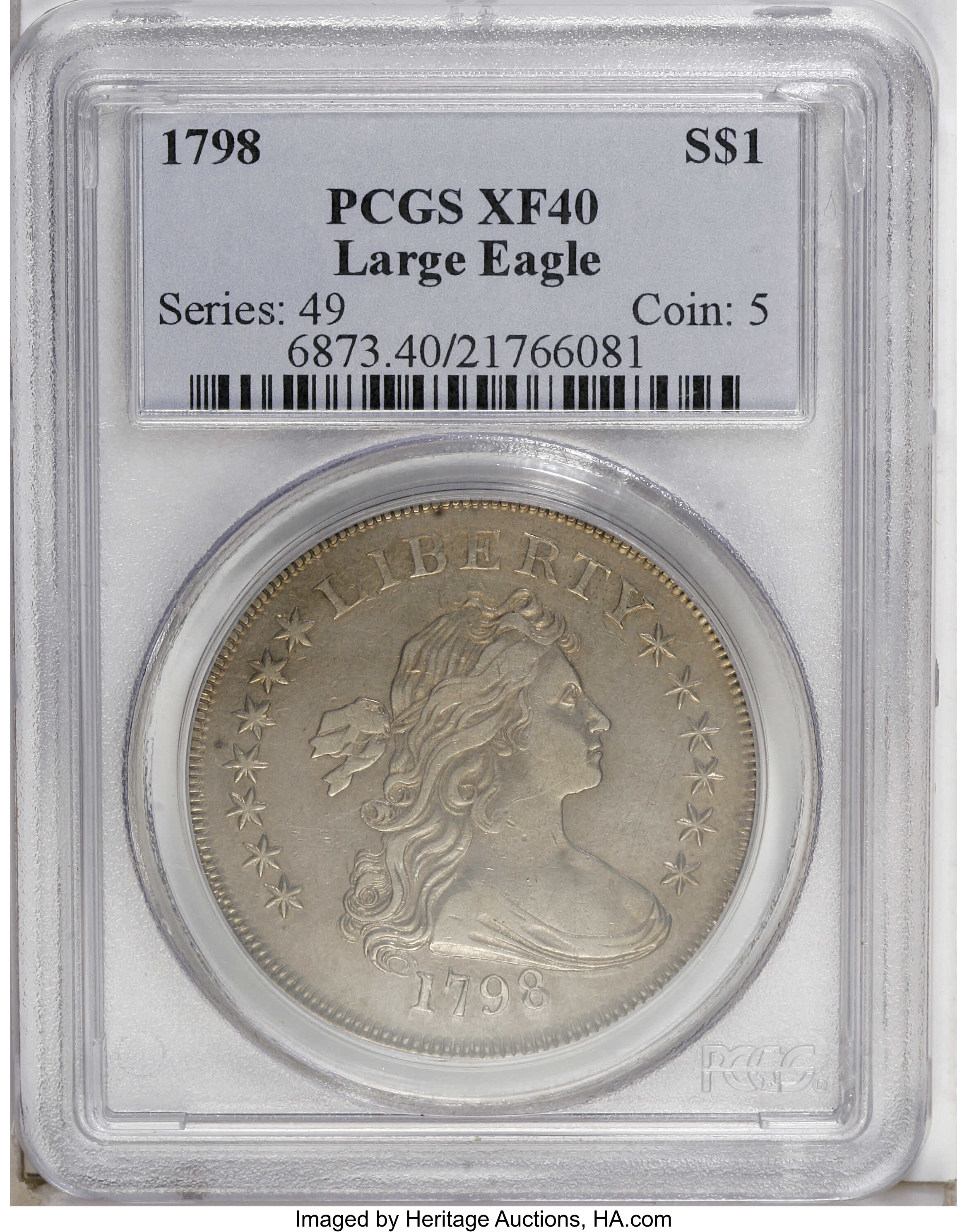 1798 $1  Large Eagle, Knob 9 MS thumbnail 19