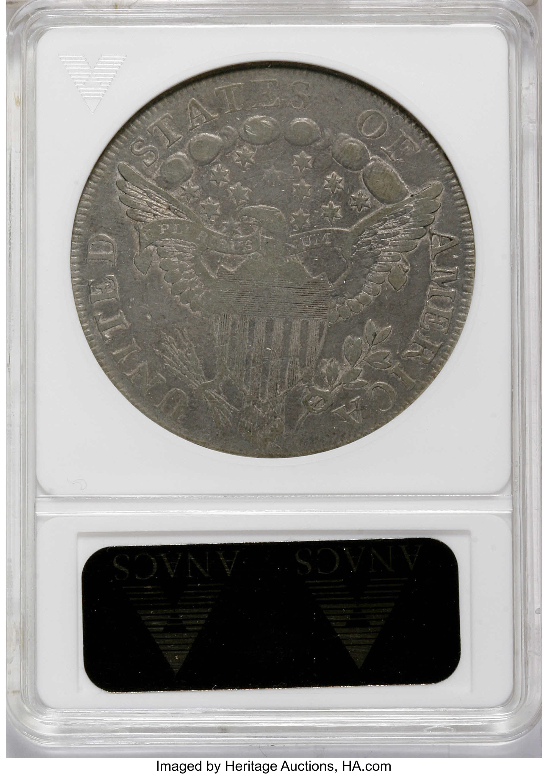 1798 $1  Large Eagle, 5 Vertical Lines F12 CAC thumbnail 23