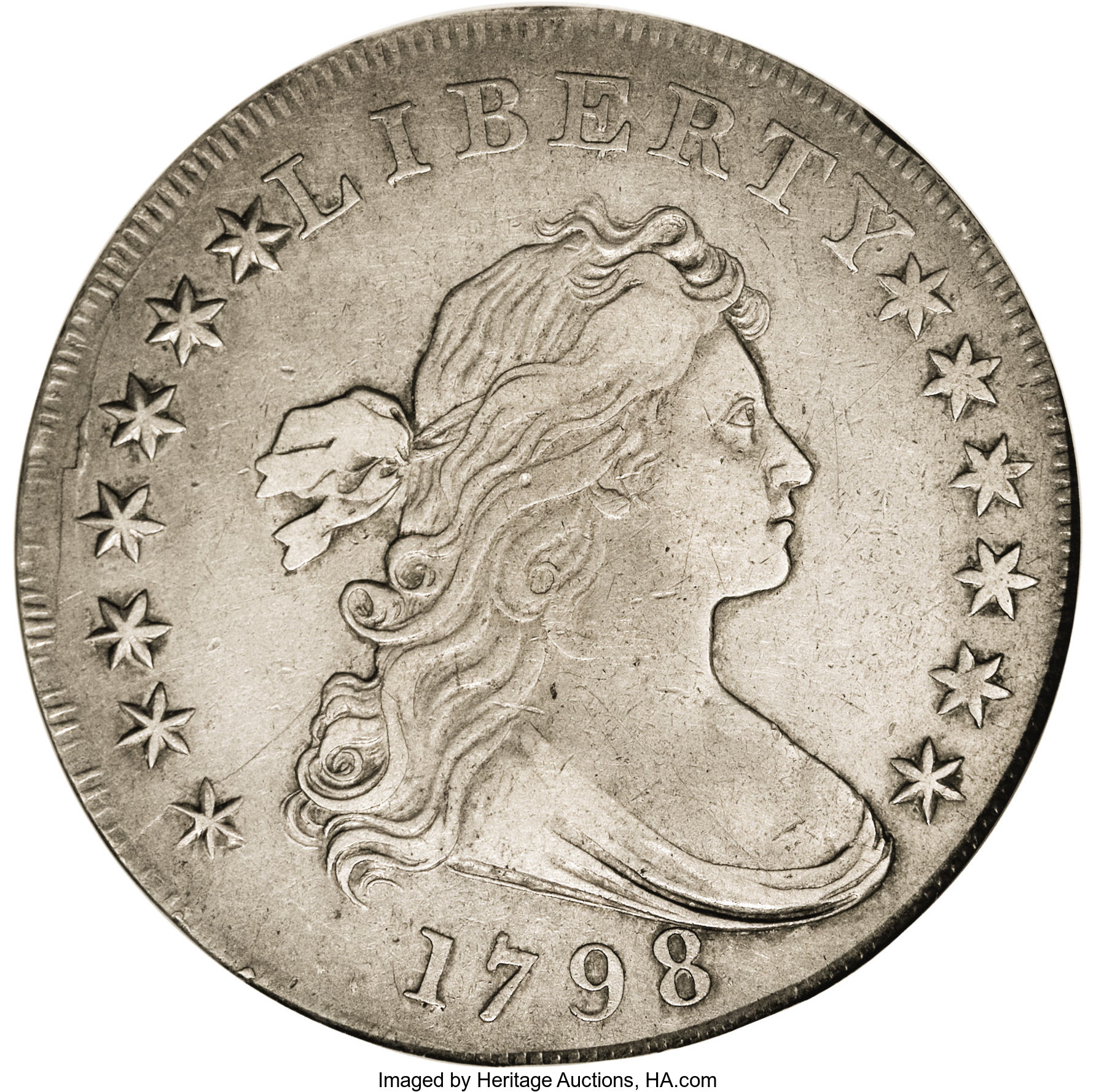 1798 $1  Large Eagle, 5 Vertical Lines MS thumbnail 10