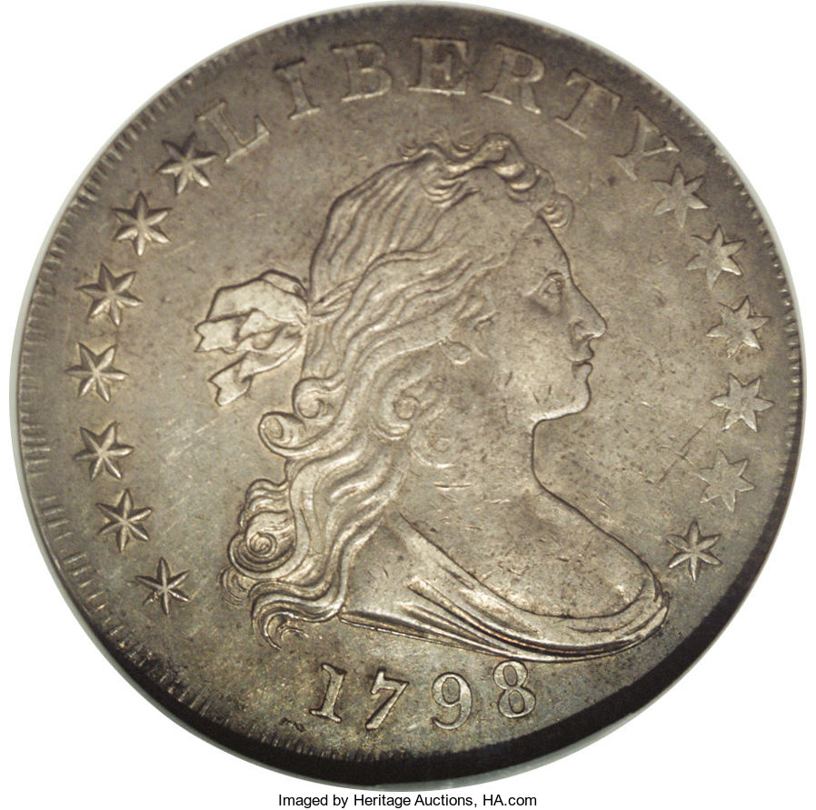1798 $1  Large Eagle, 5 Vertical Lines MS thumbnail 14
