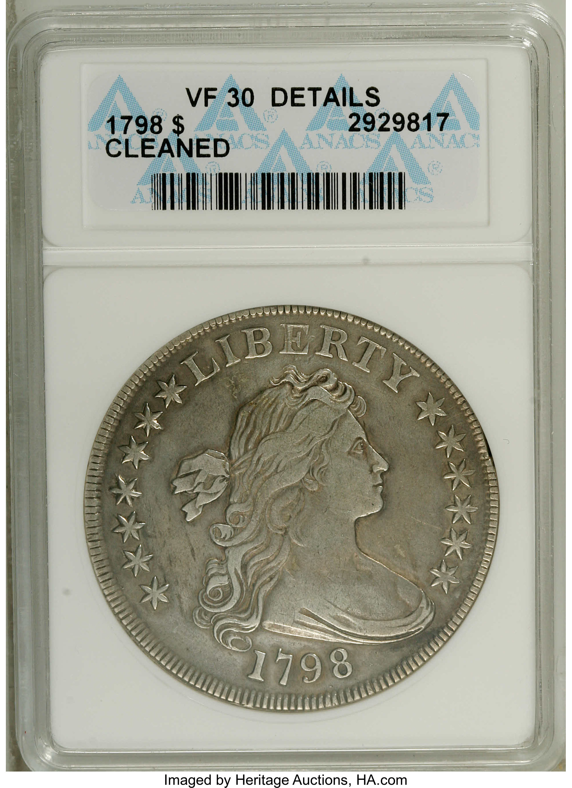 1798 $1  Large Eagle, 5 Vertical Lines MS thumbnail 16