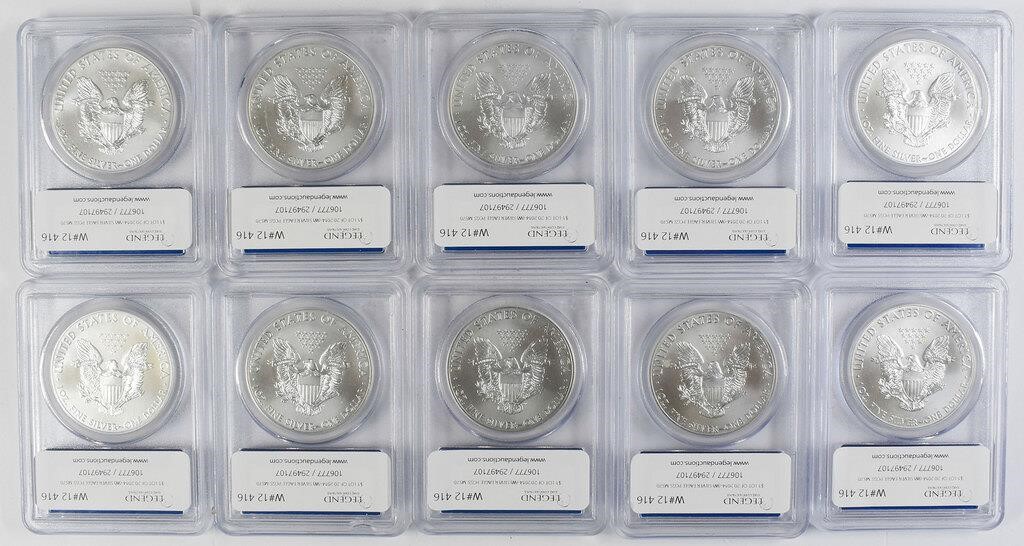 2014-(W) $1  Silver Eagle, Struck at West Point Mint MS70 thumbnail 8