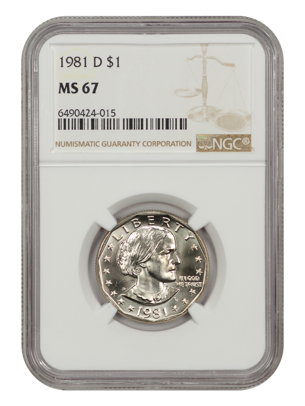 1981-D SBA $1 MS67 thumbnail 10