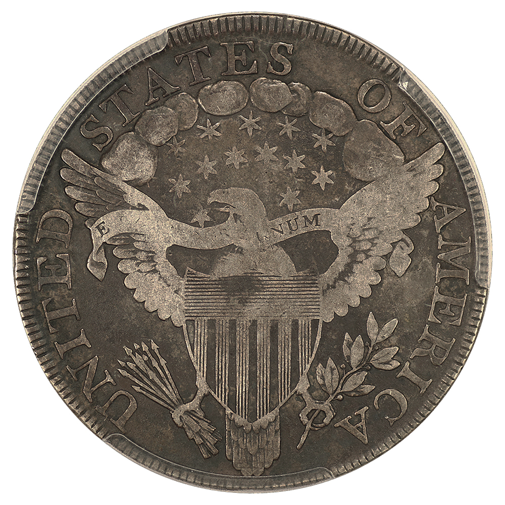 1799 $1  Irregular Date, 15 Stars F12 CAC thumbnail 2