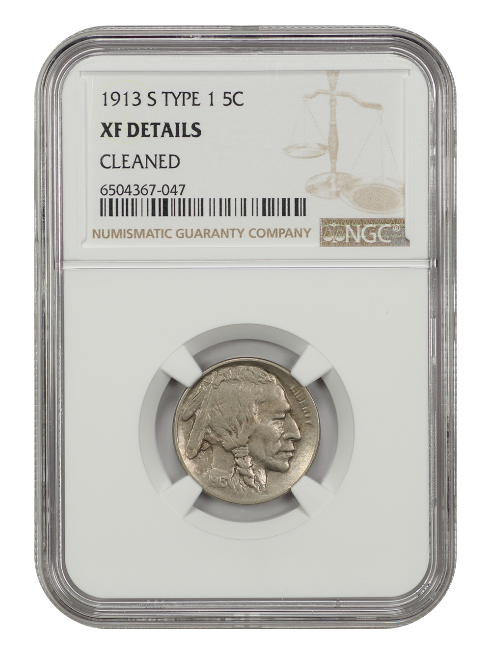 1913-S 5c Buffalo, Type 1 AG2 CAC thumbnail 22