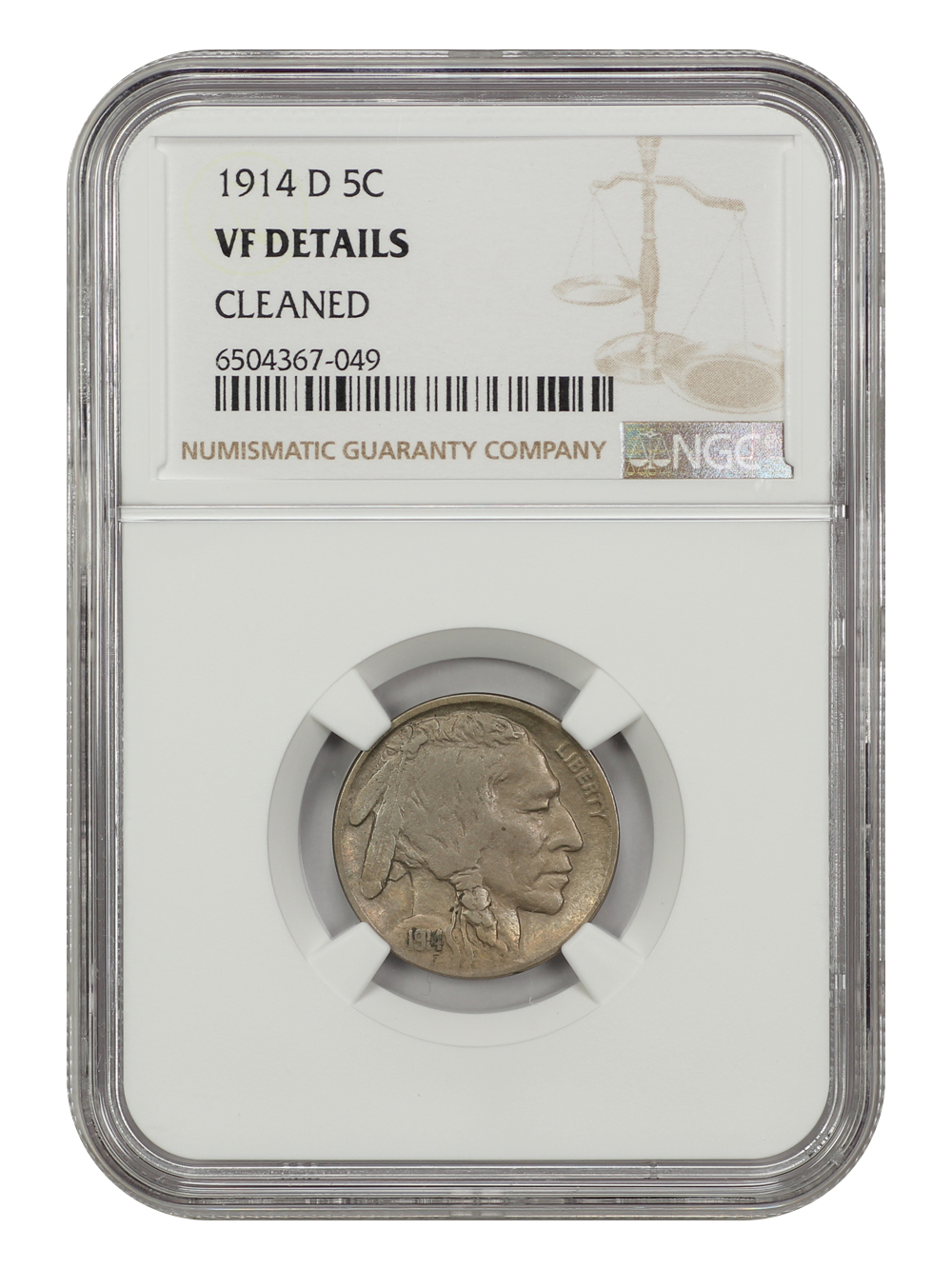 1914-D 5c VF20 thumbnail 3