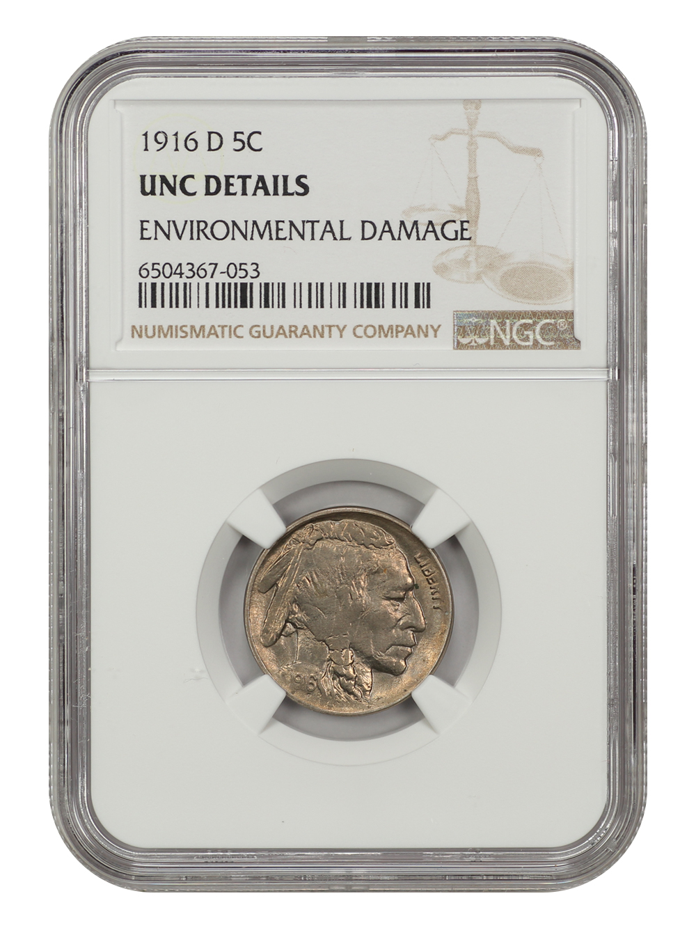 1916-D 5c MS60 thumbnail 3