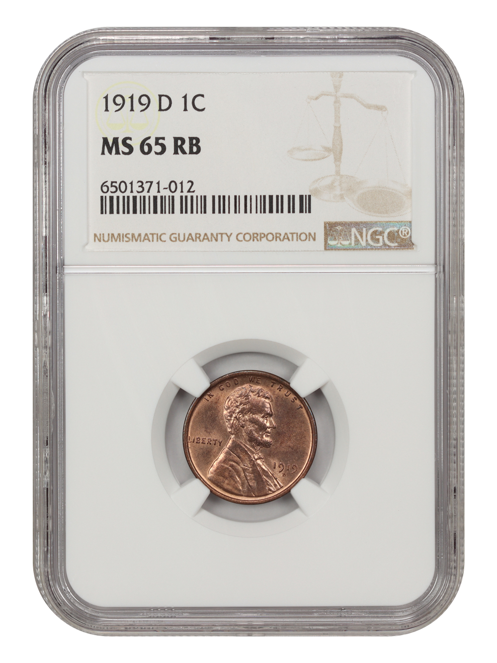 1919-D 1c MS RB MS65 RB thumbnail 5