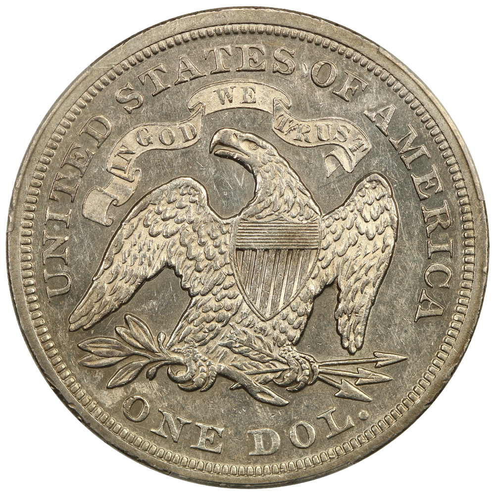 1870 $1 AU50 thumbnail 2