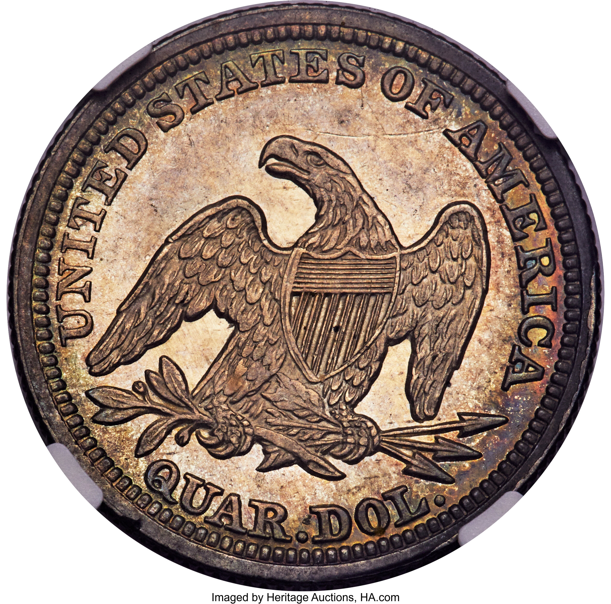 1846 25c AU58 thumbnail 3