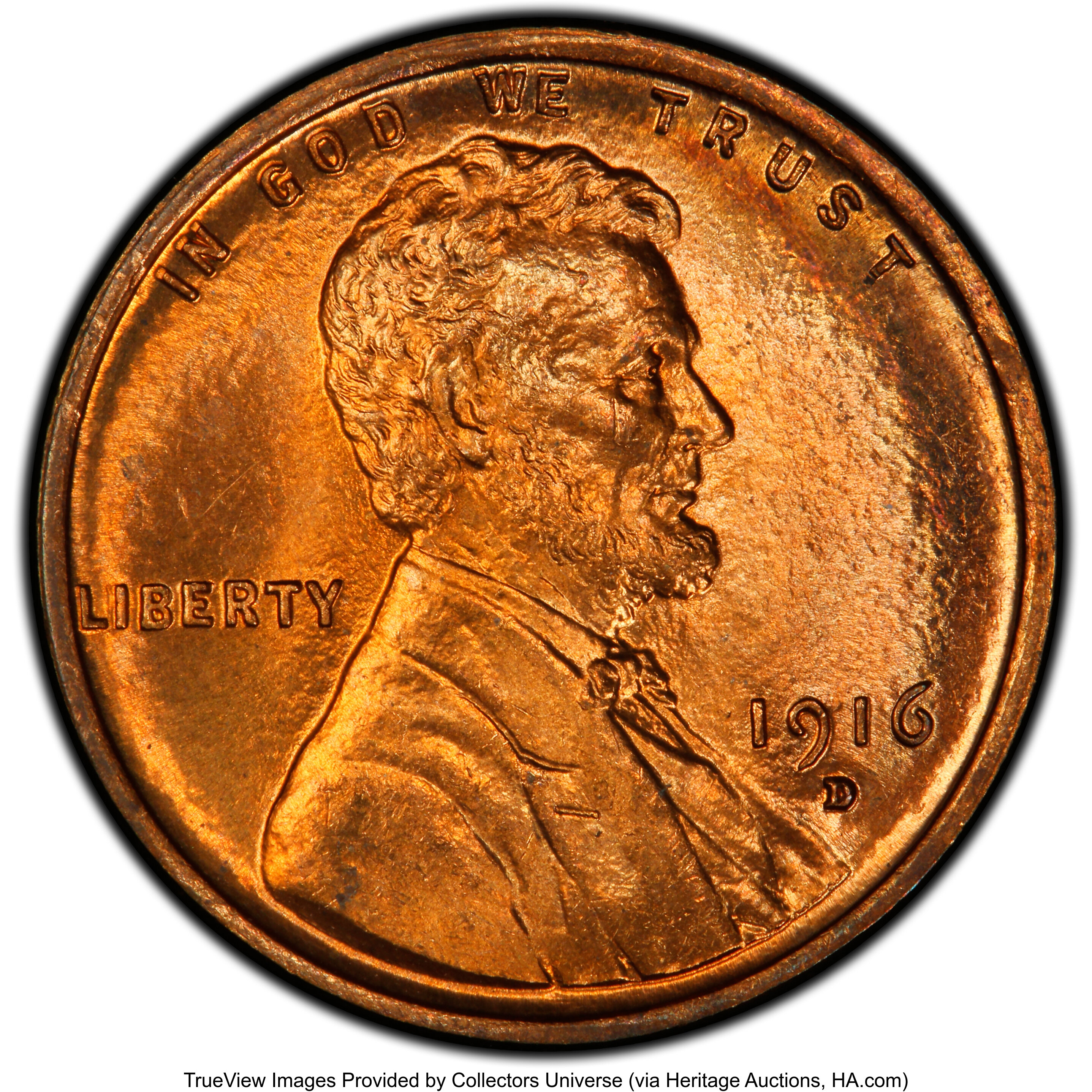 1916-D 1C MS65 Red PCGS. PCGS Population: (63/20). NGC Census: (16/4). CDN: $1,050 Whsle. Bid for NGC/PCGS MS65. Mintage 35...