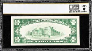 image for: Fr. 1700. 1933 $10 Silver Certificate. PCGS Banknote Superb Gem Uncirculated 67 PPQ. Low Serial Number.