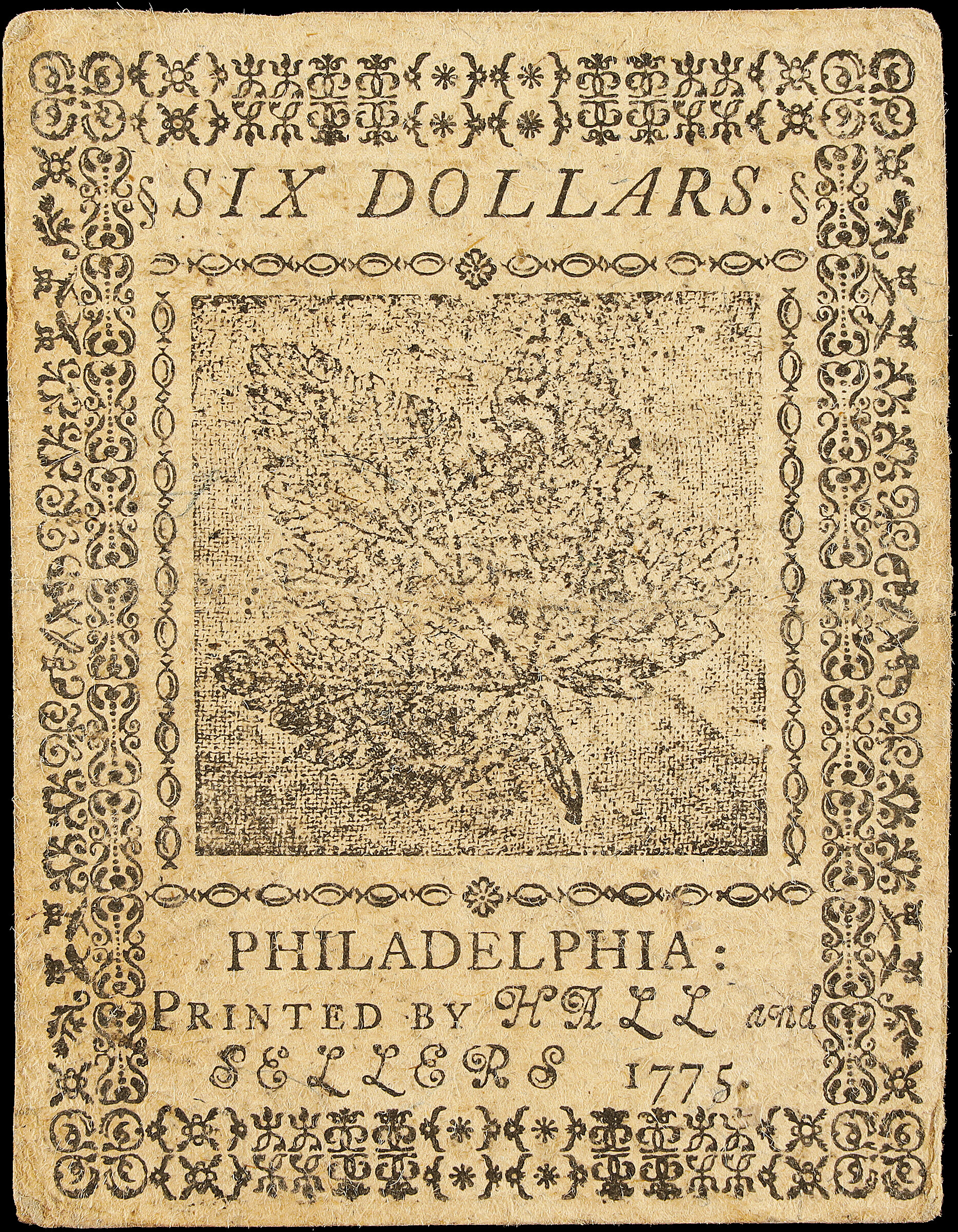 May 10, 1775 $6  Continental Currency (Fr. CC6) VG8 thumbnail 4