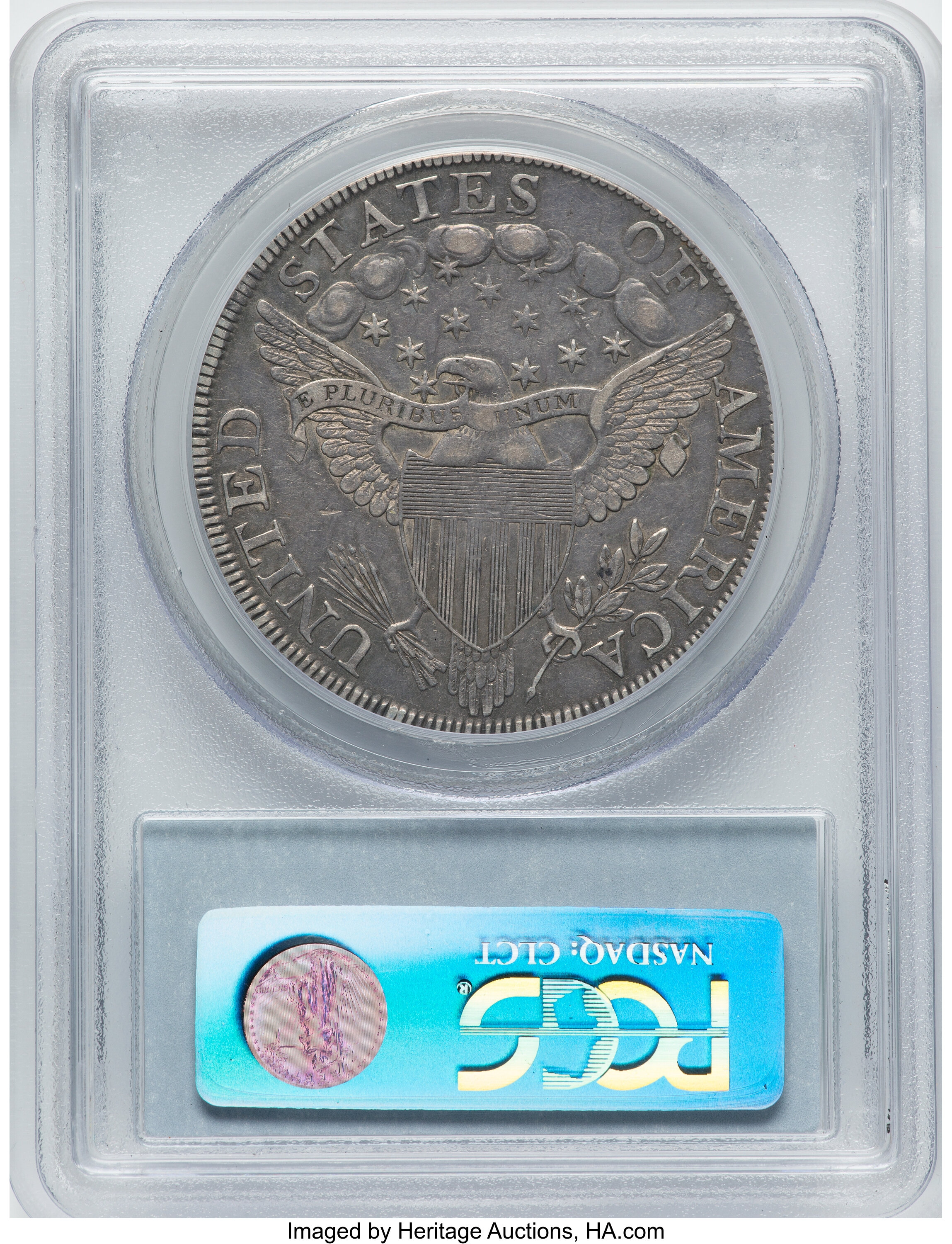 1798 $1  Large Eagle, Pointed 9, Close Date, B-25, BB-123 AU58 thumbnail 19