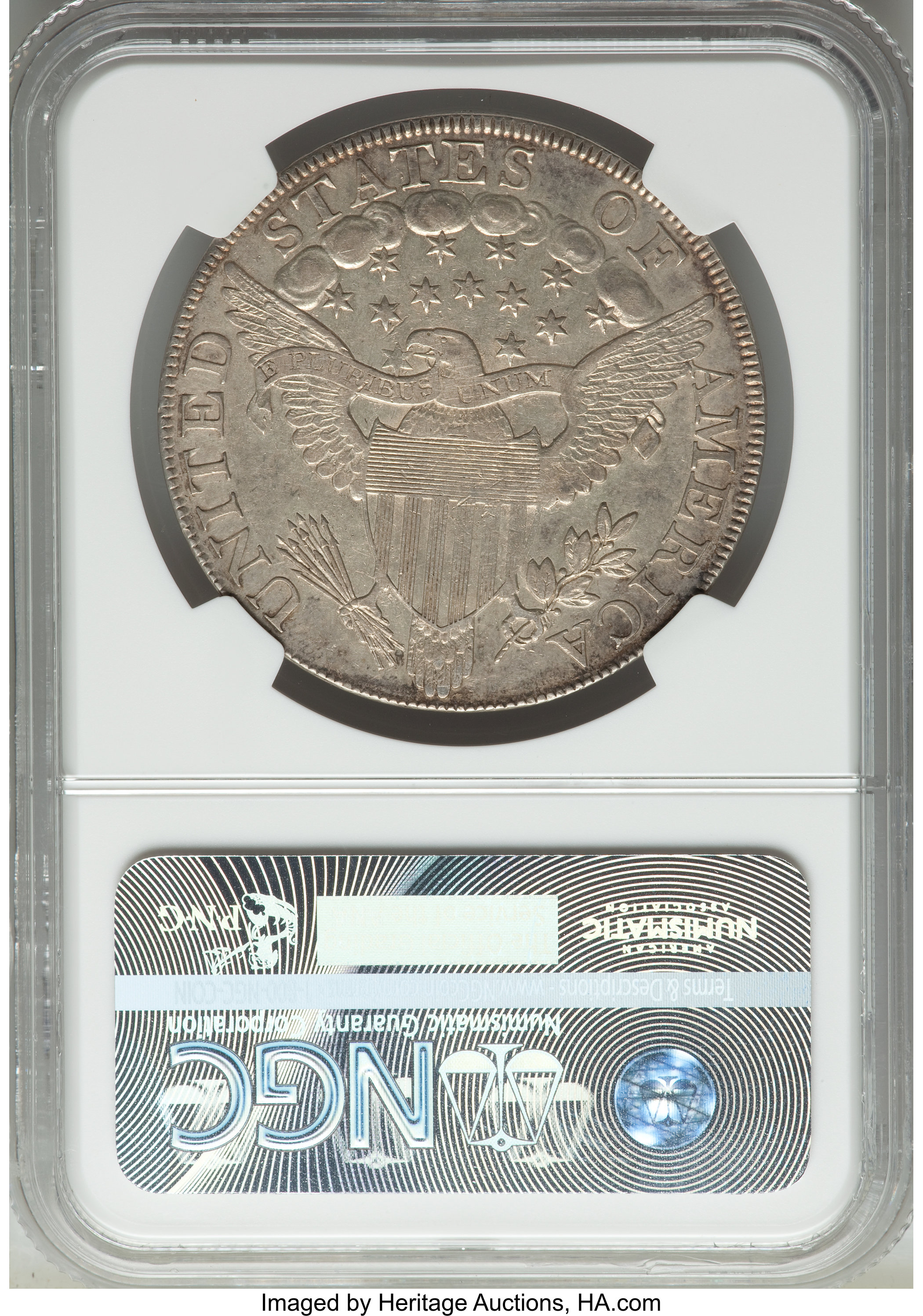 1800 $1  B-5, BB-189 AU58 CAC thumbnail 2