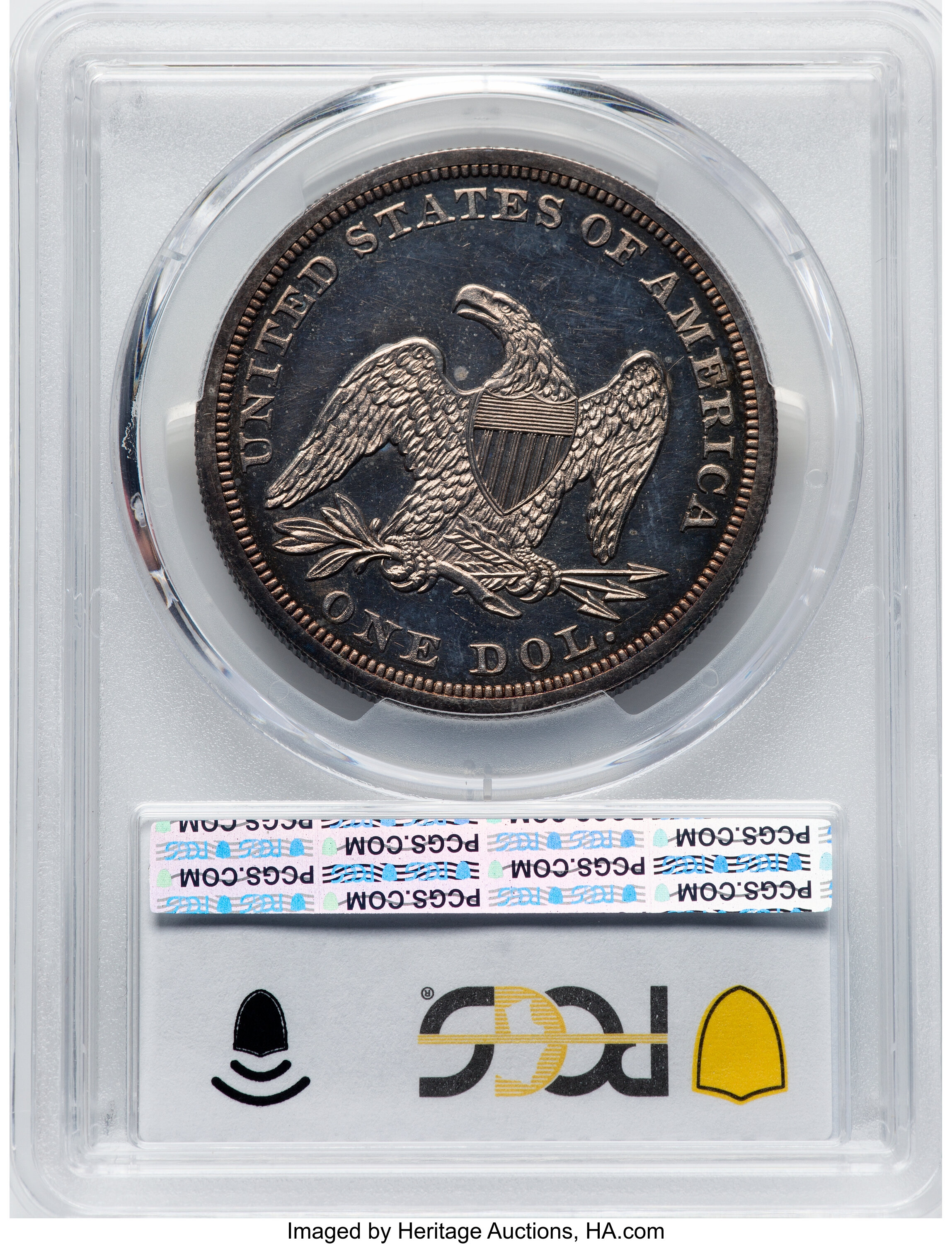 1865 $1 PR64 CAC thumbnail 5