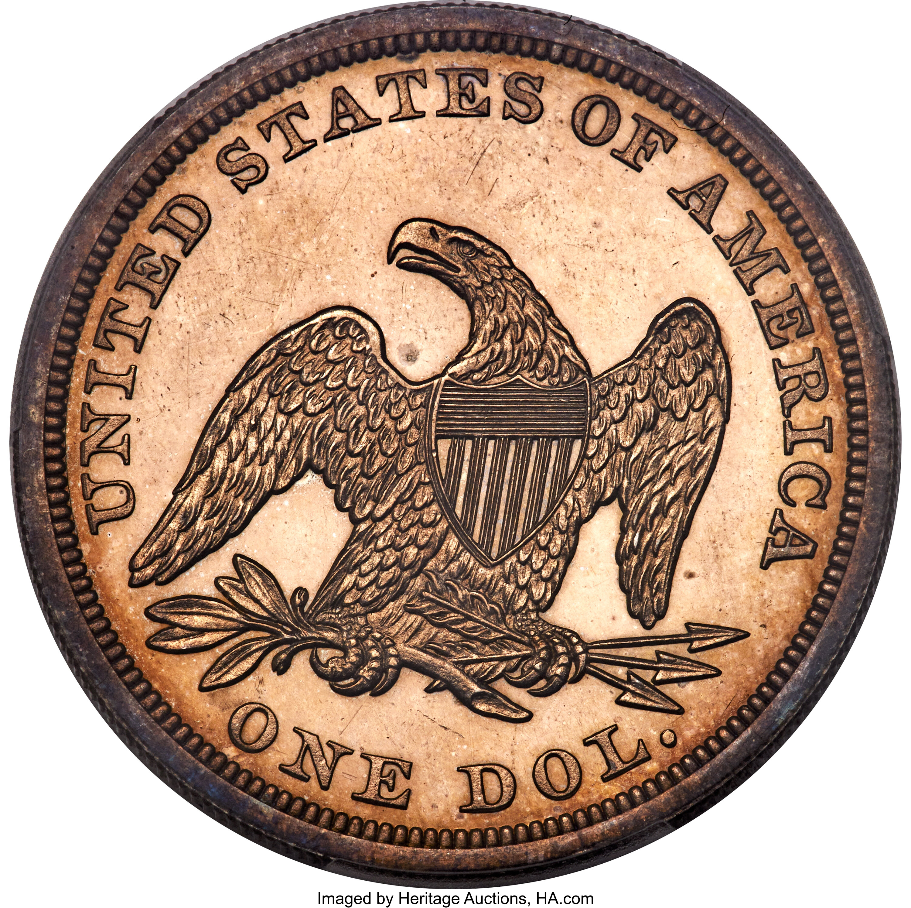 1865 $1 PR64 CAC thumbnail 6