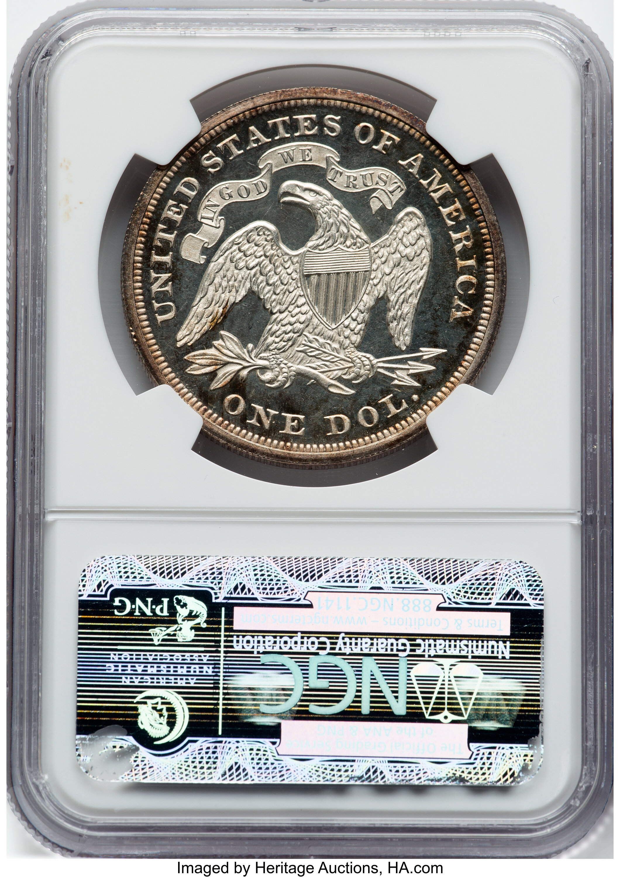 1866 $1  Motto PR CAM PR65 CAM thumbnail 10