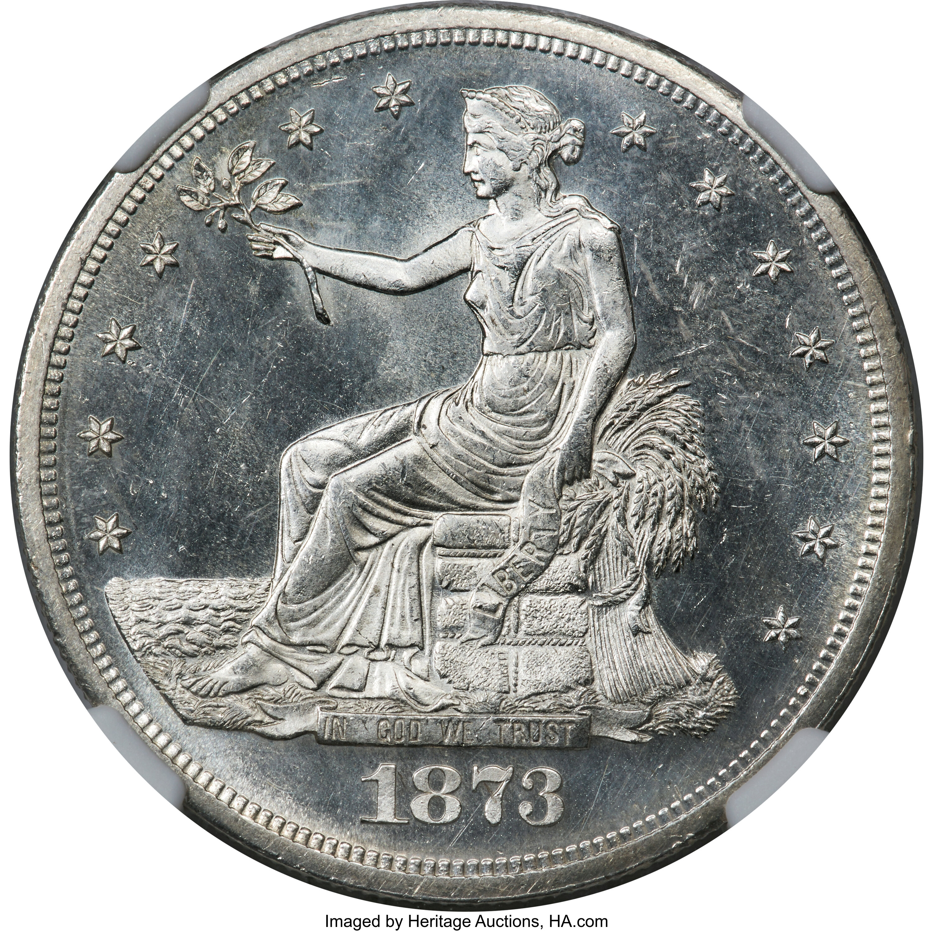 1873-S T$1 MS64+ NGC....