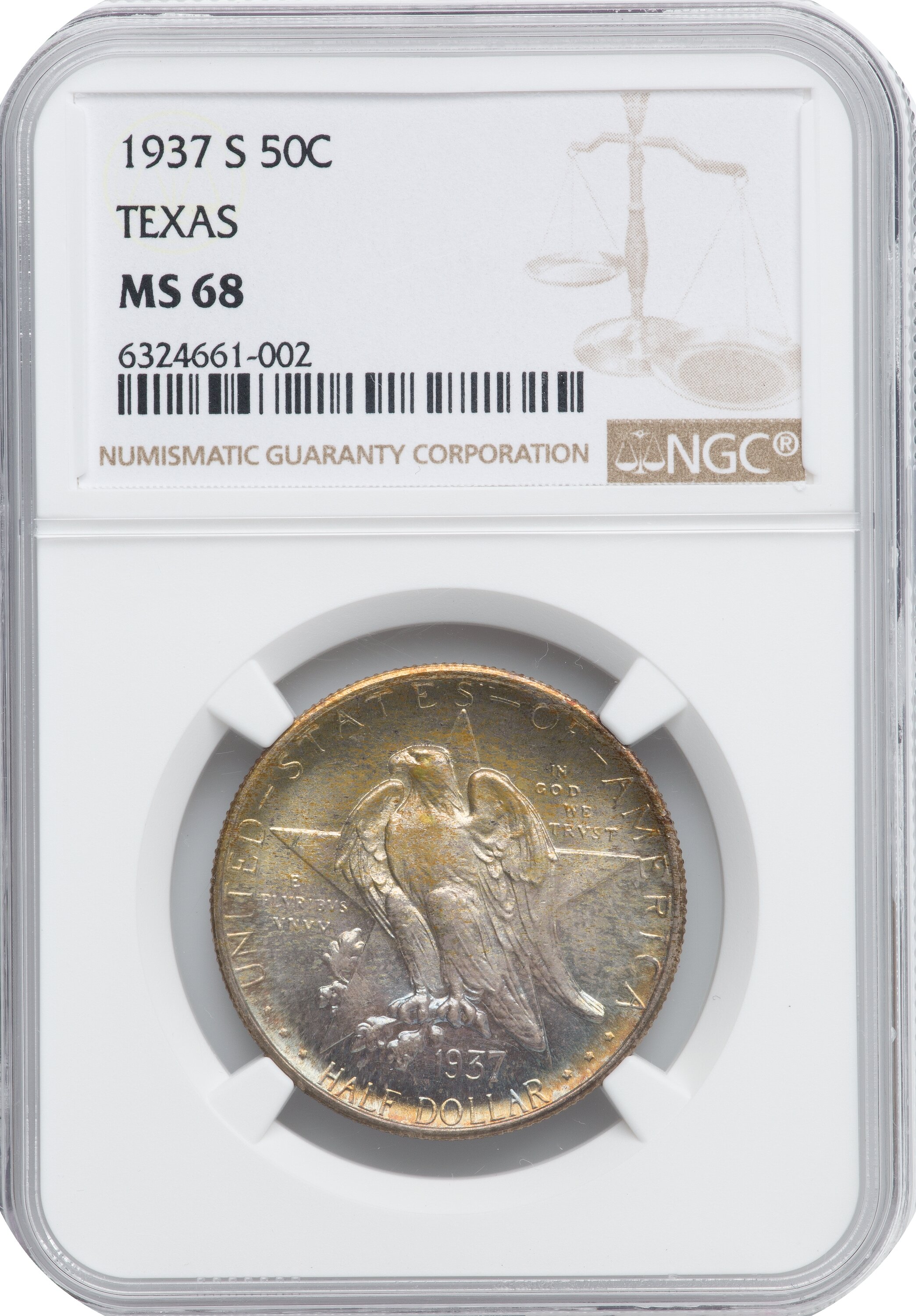 1937-S 50c Texas MS68 CAC thumbnail 5