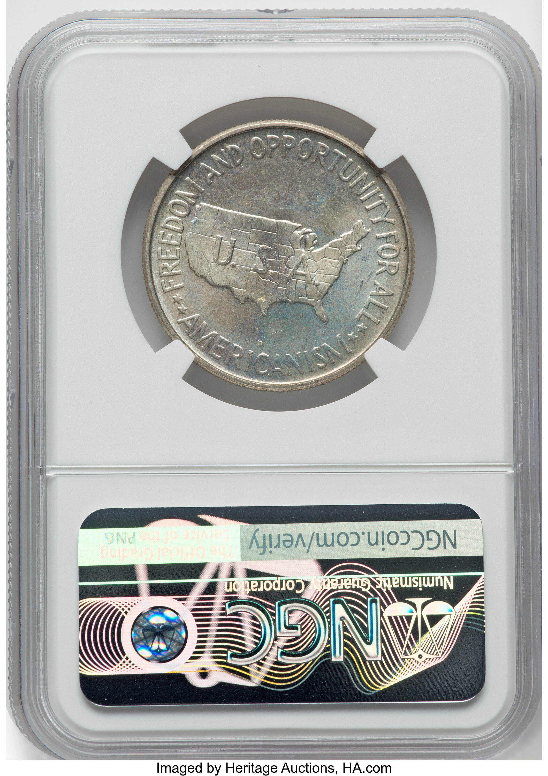 1953-D 50c Washington-Carver MS67 thumbnail 4